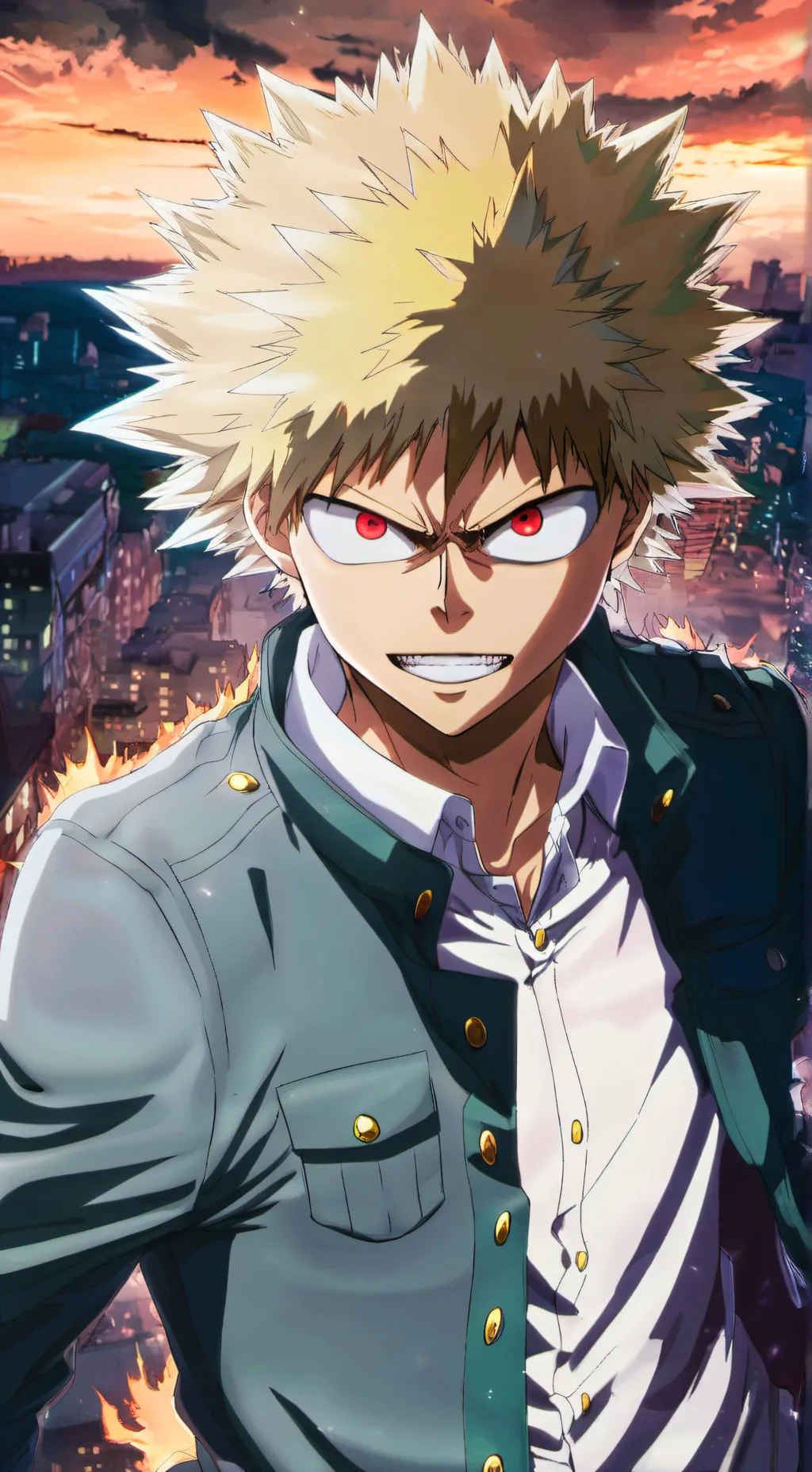 ai character: Kacchan  background