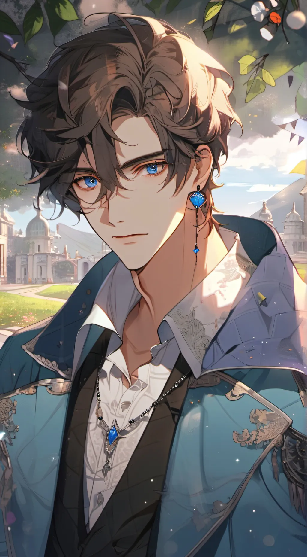 ai character: principal Brown background