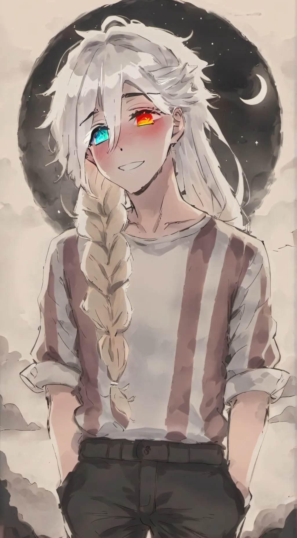 ai character: Akaza x Douma background