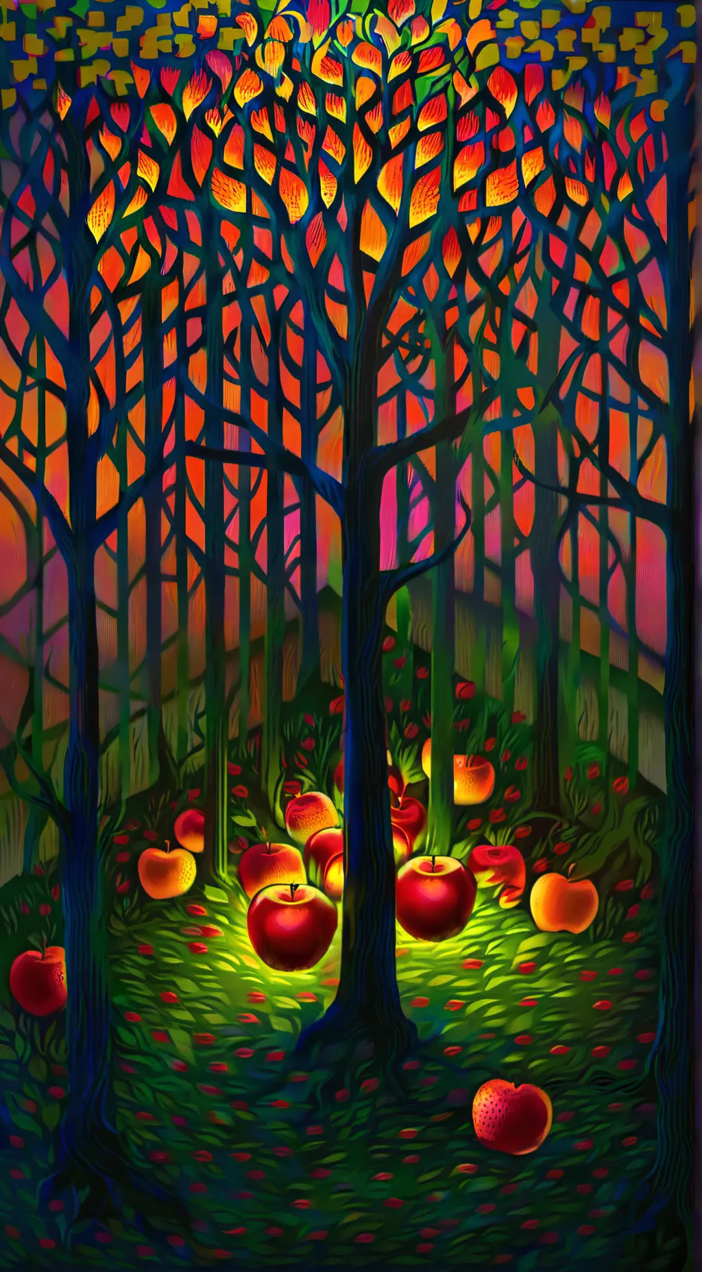 ai character: Apple background