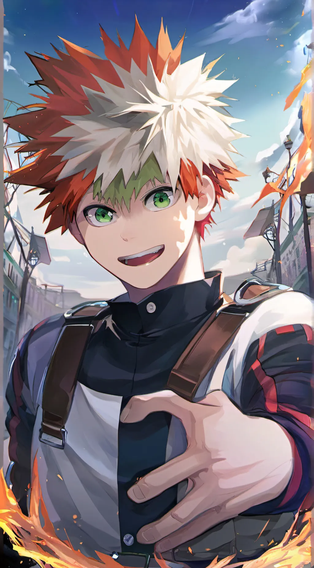 ai character: Bakugo/kacchan background