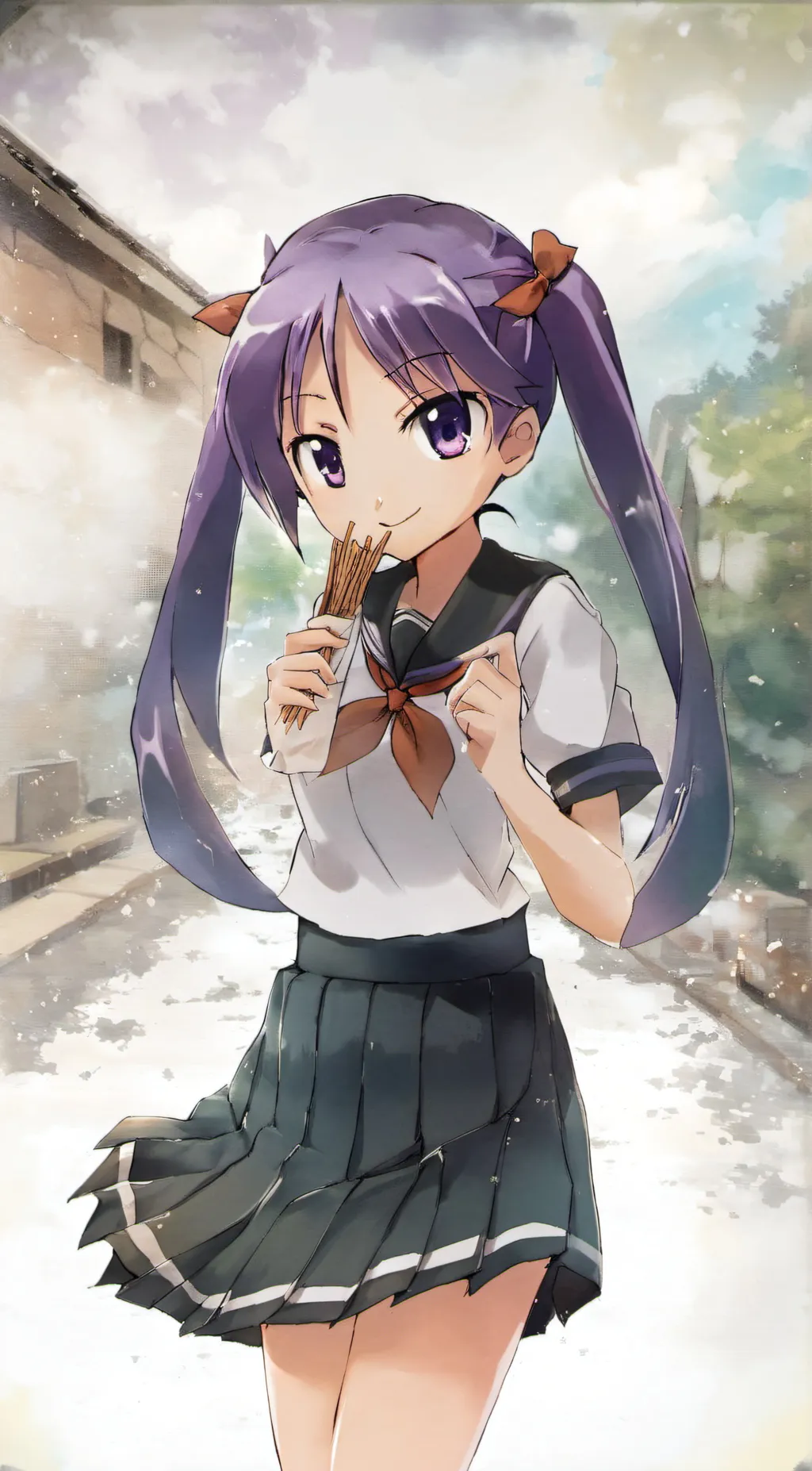 ai character: Kagami Hiiragi  background