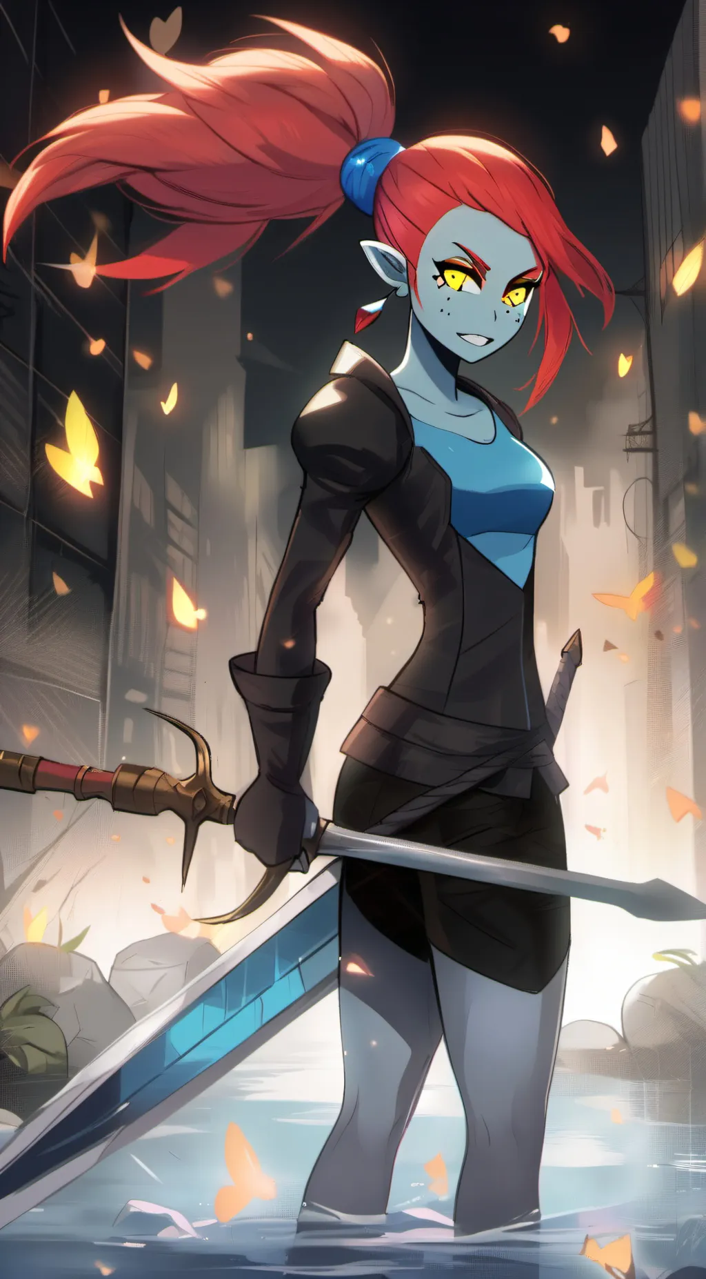 ai character: undyne background