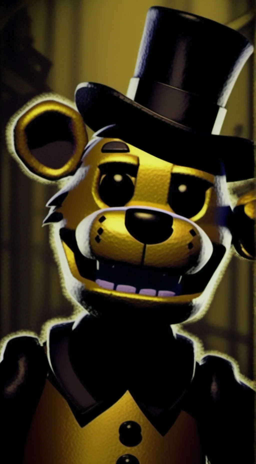 ai character: Golden Freddy  background