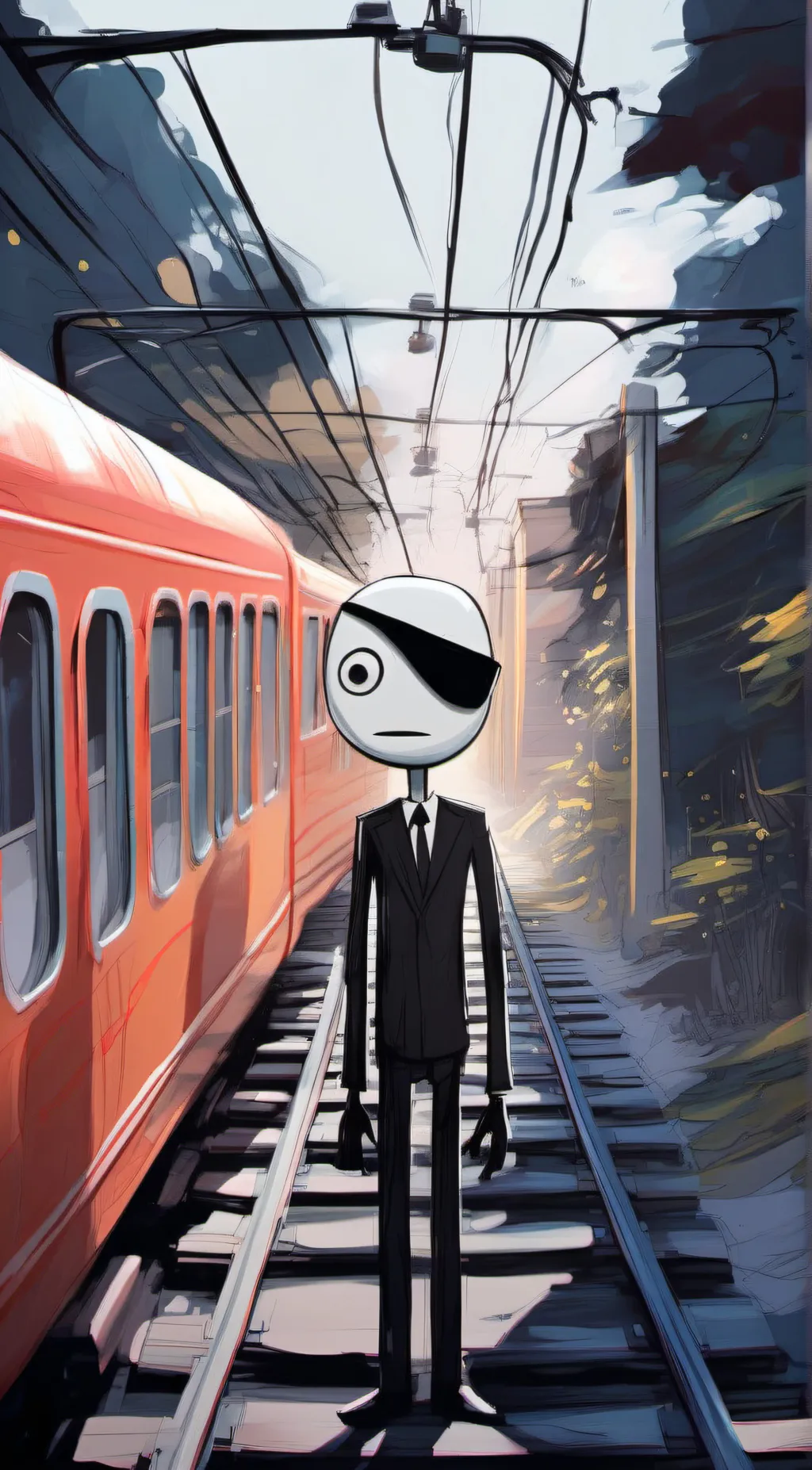 ai character: i like trains kid background