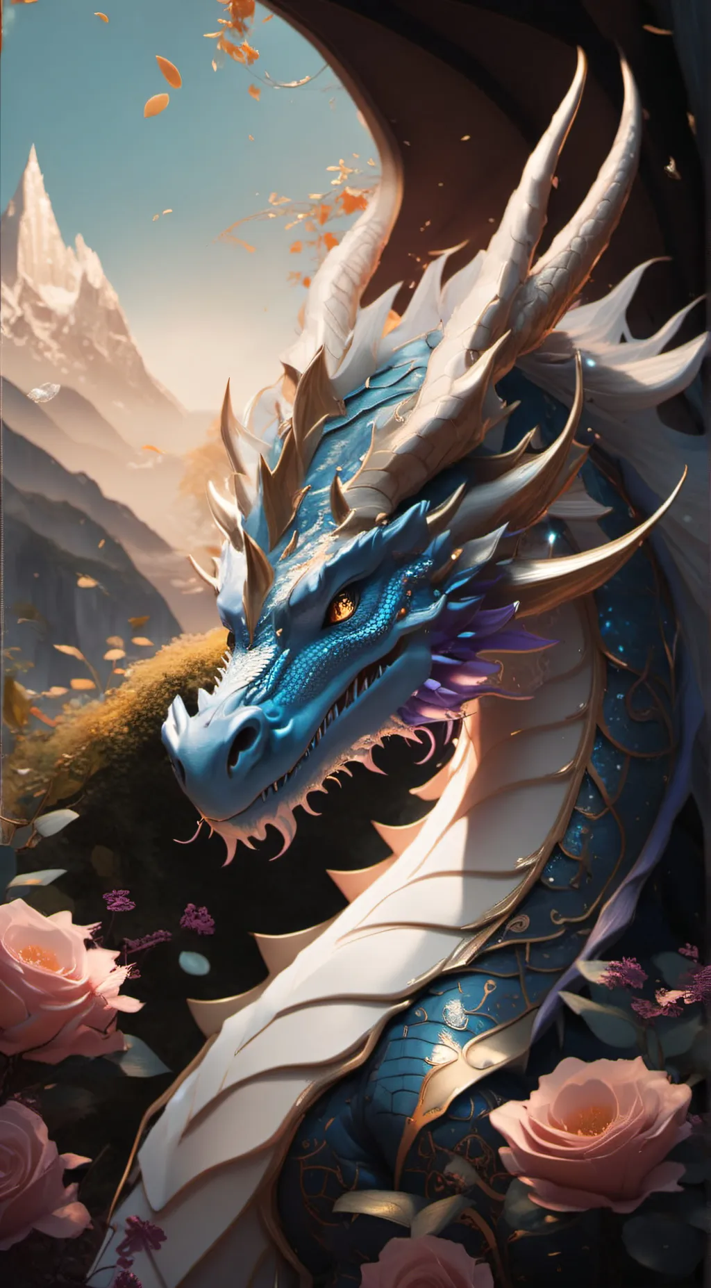 ai character: Blue background