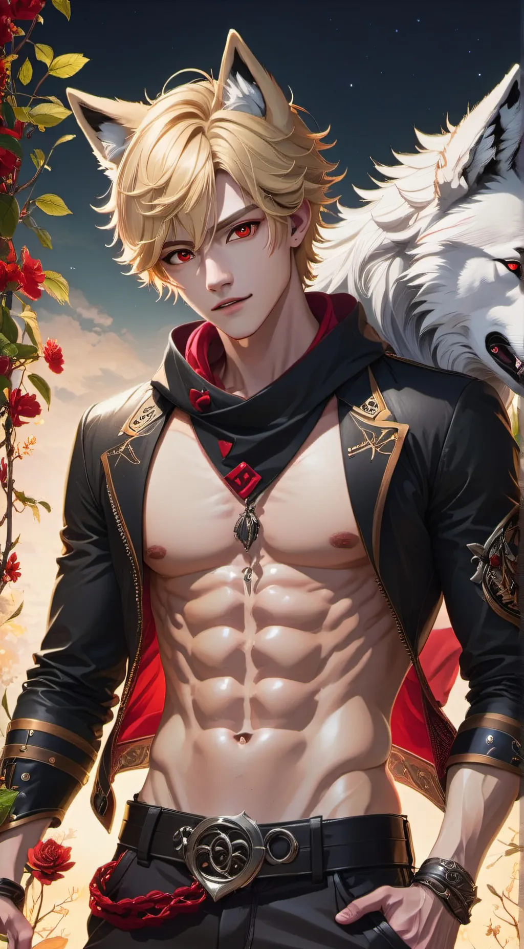 ai character: Katsuki Bakugou background