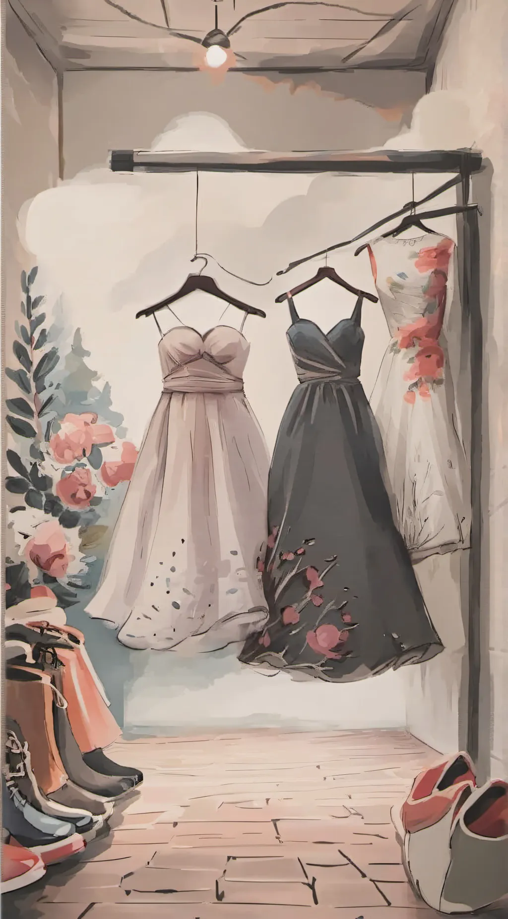 ai character: closet background