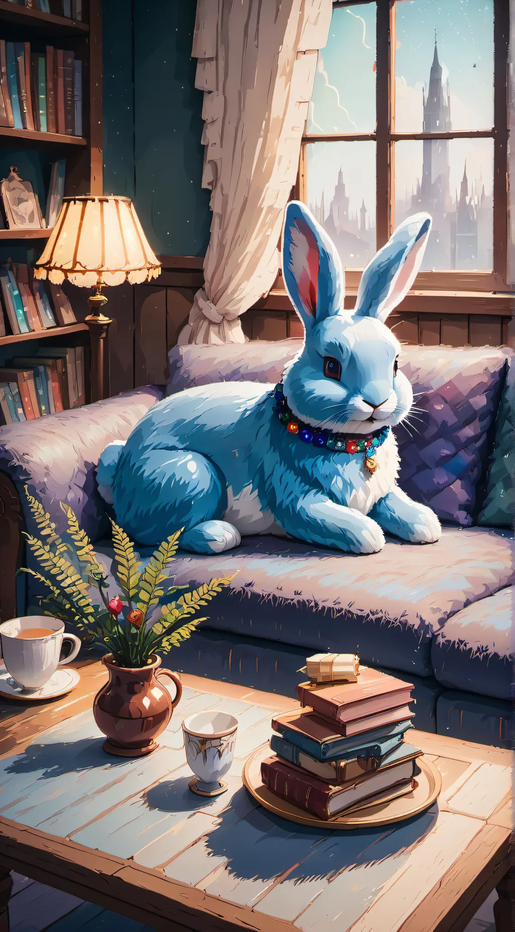 ai character: riggy the rabbit background