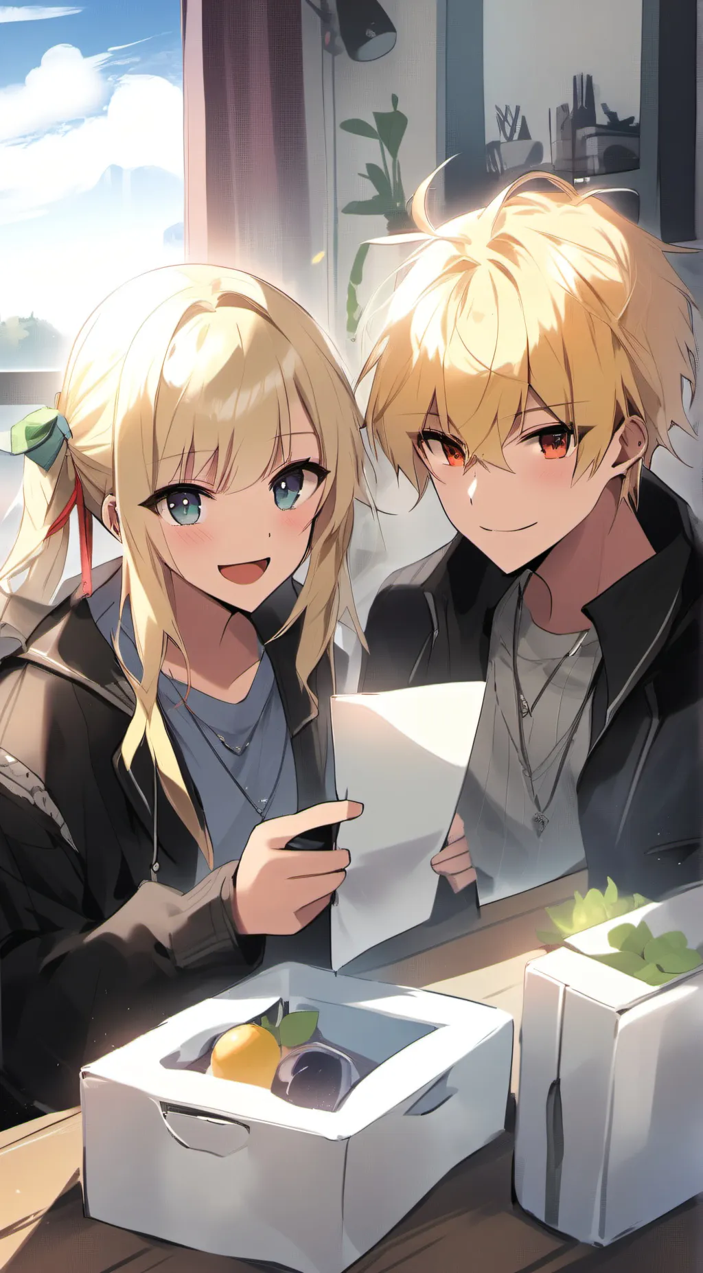 ai character: luna and max background