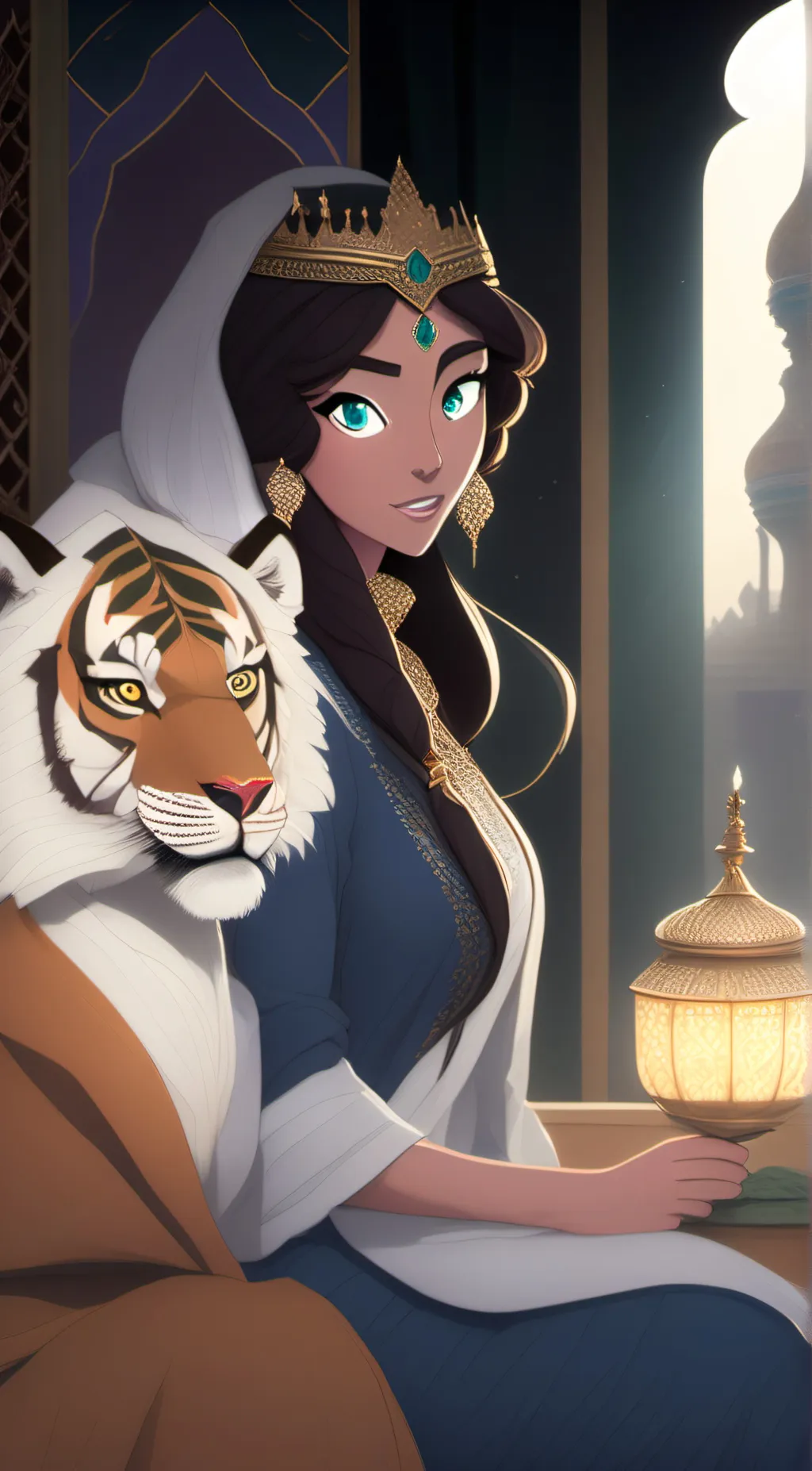 ai character: Princess Jasmine background