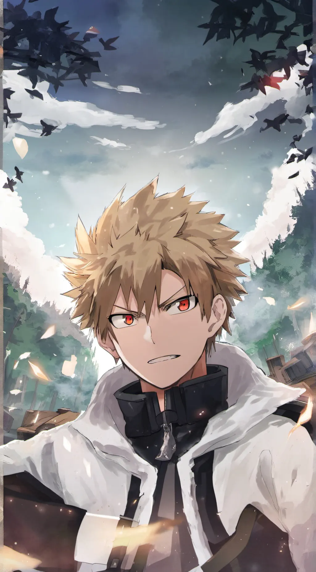 ai character: Katsuki Bakugo background