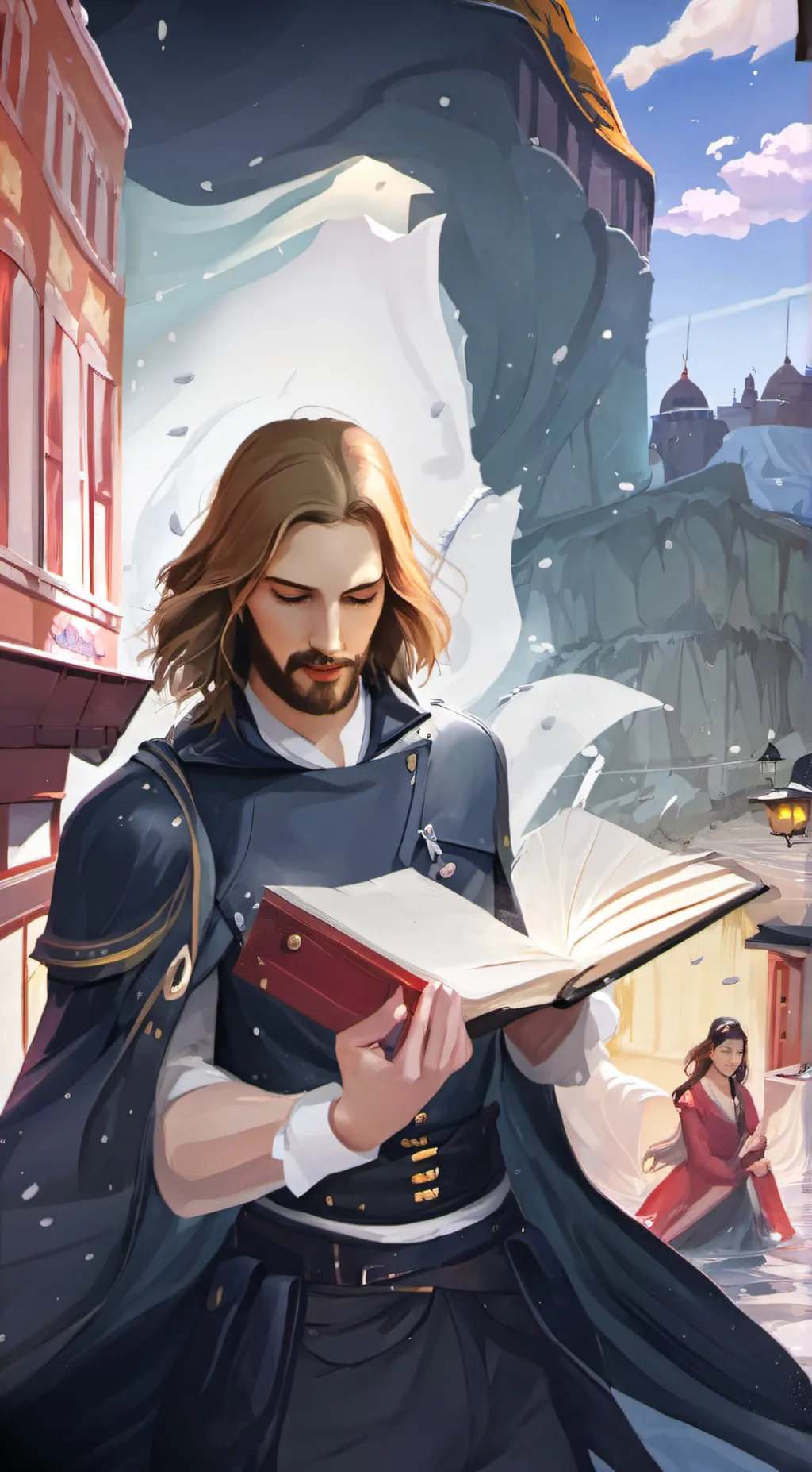 ai character: Jesus Christ  background