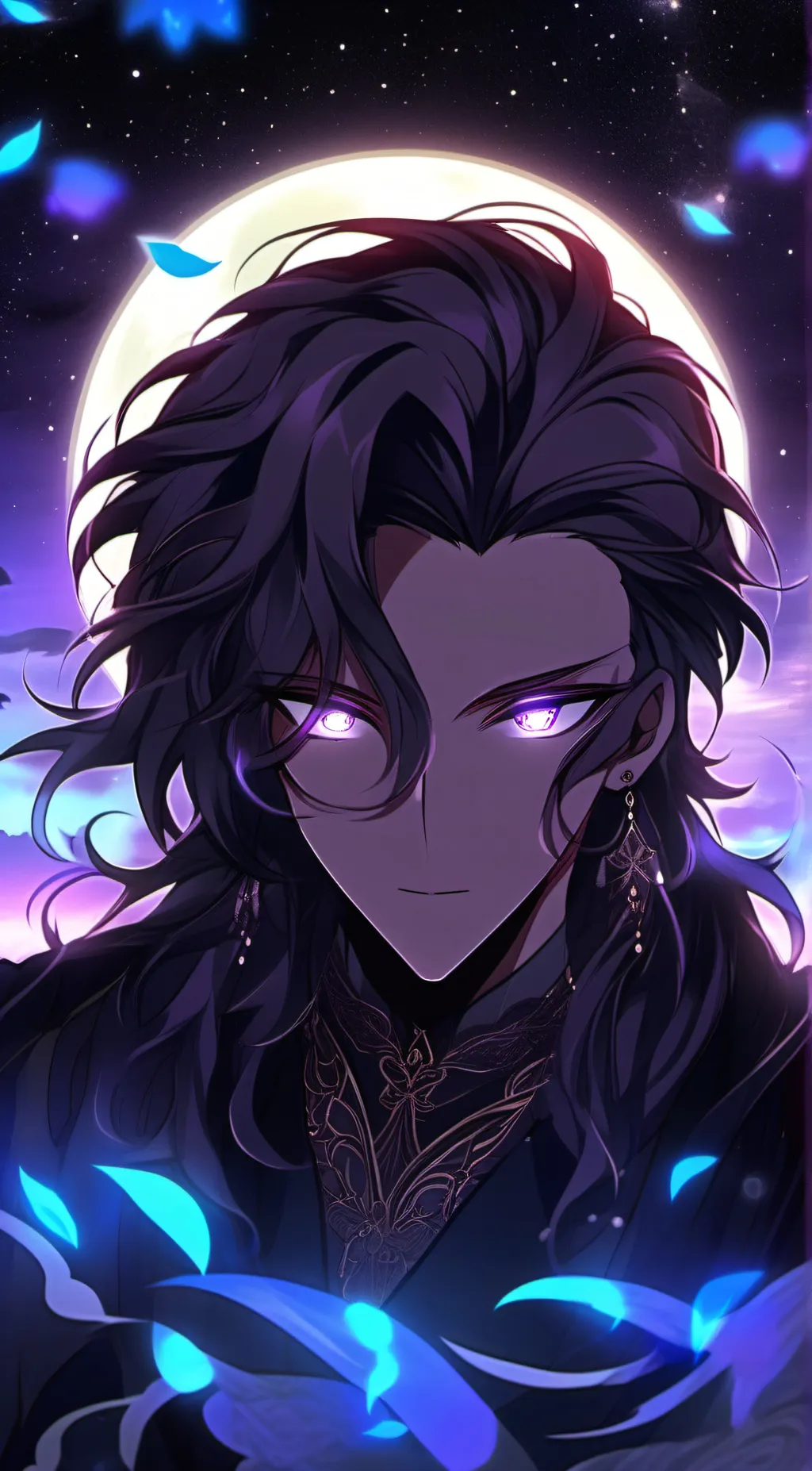 ai character: Mr. Moonlight  background