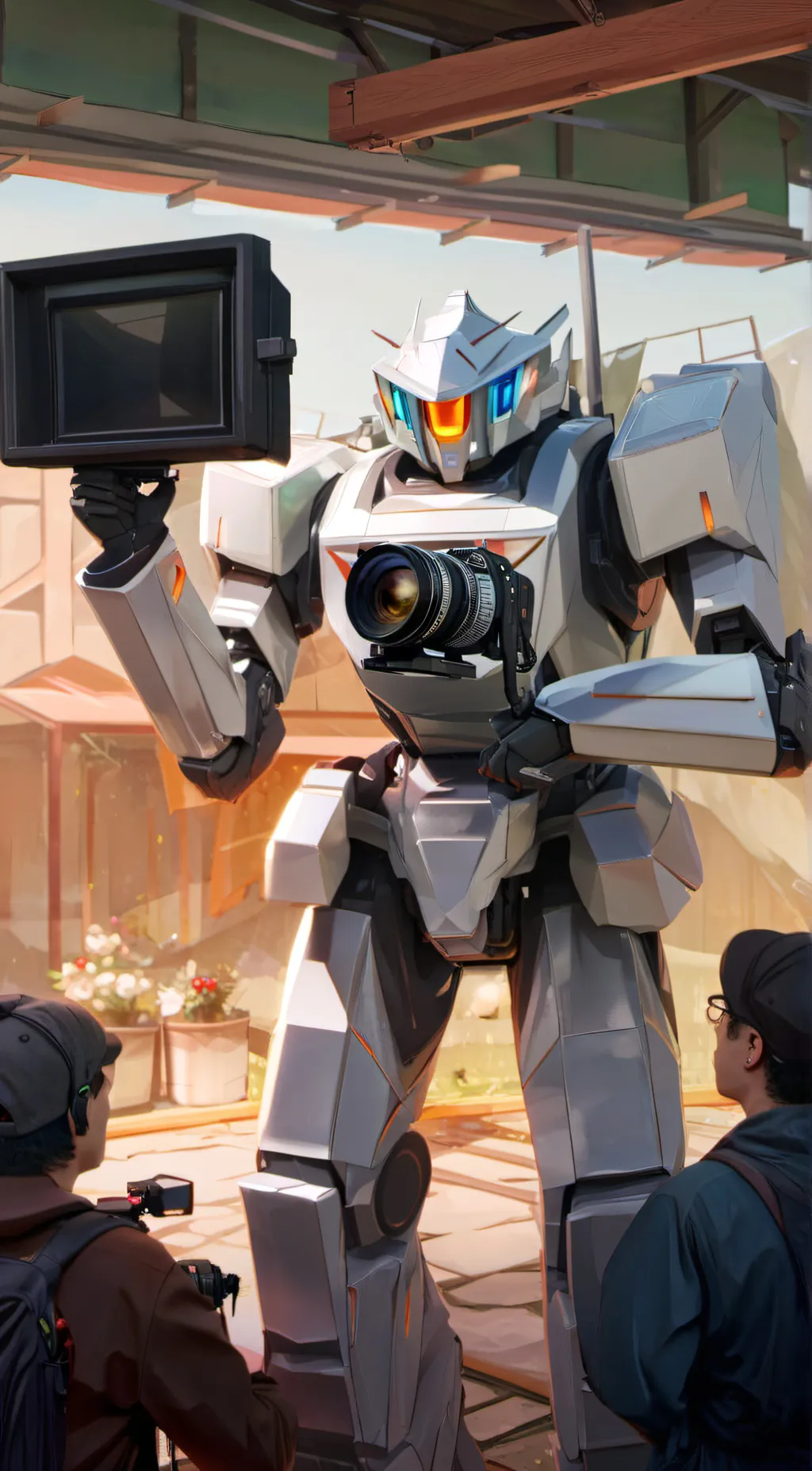 ai character: robot hybrid background