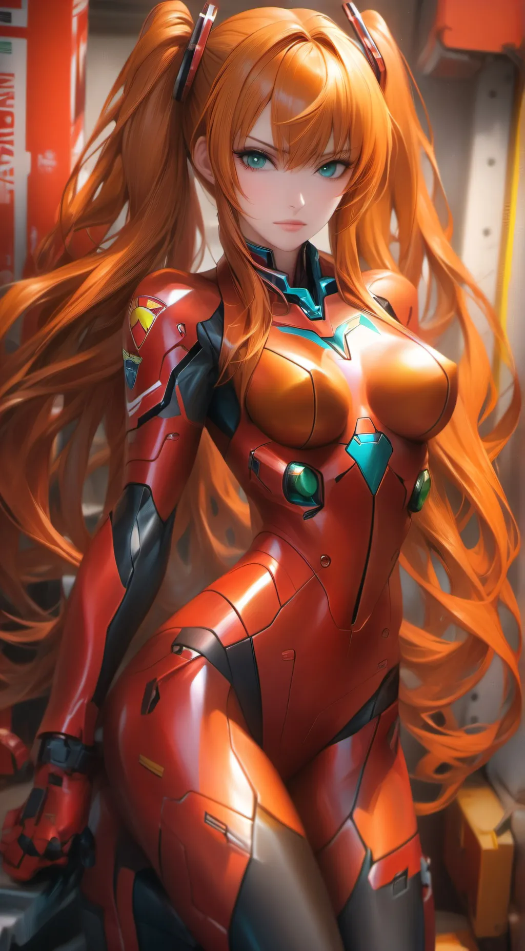 ai character: Asuka Langley background