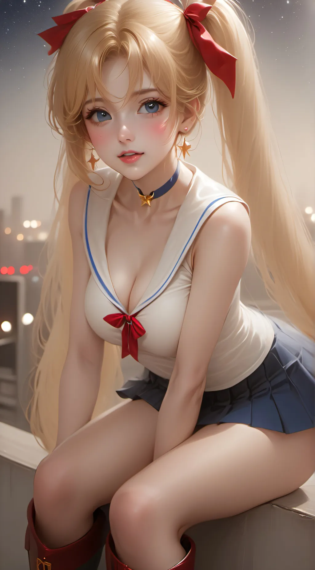 ai character: Usagi Tsukino background