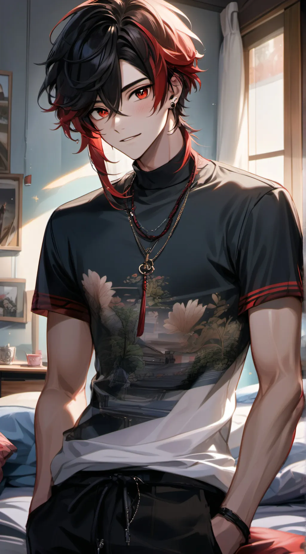 ai character: hot background