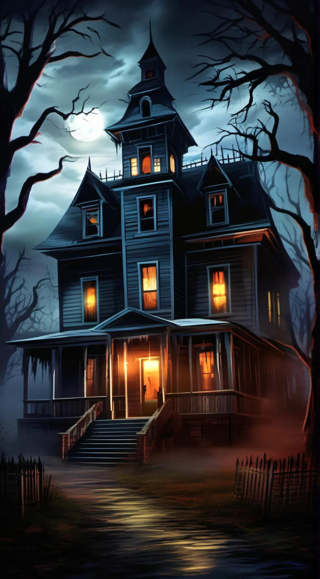 ai character: creepypasta house background