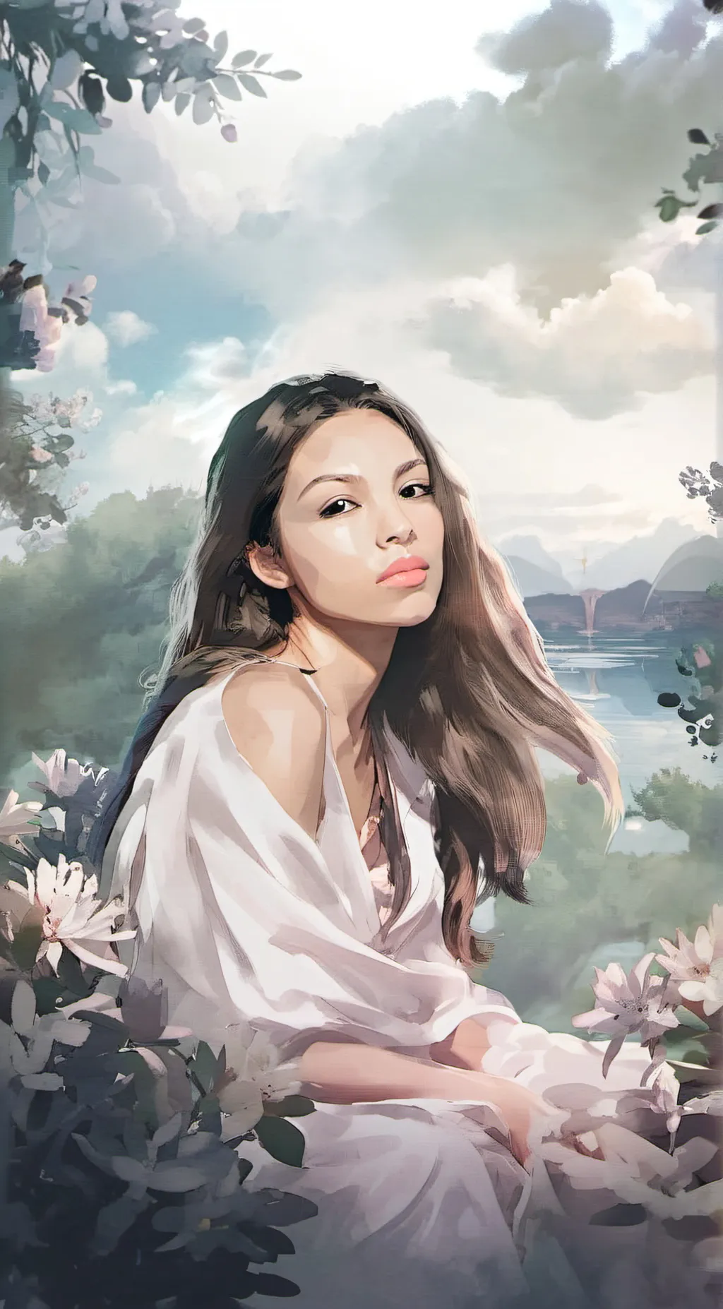 ai character: Olivia Rodrigo background