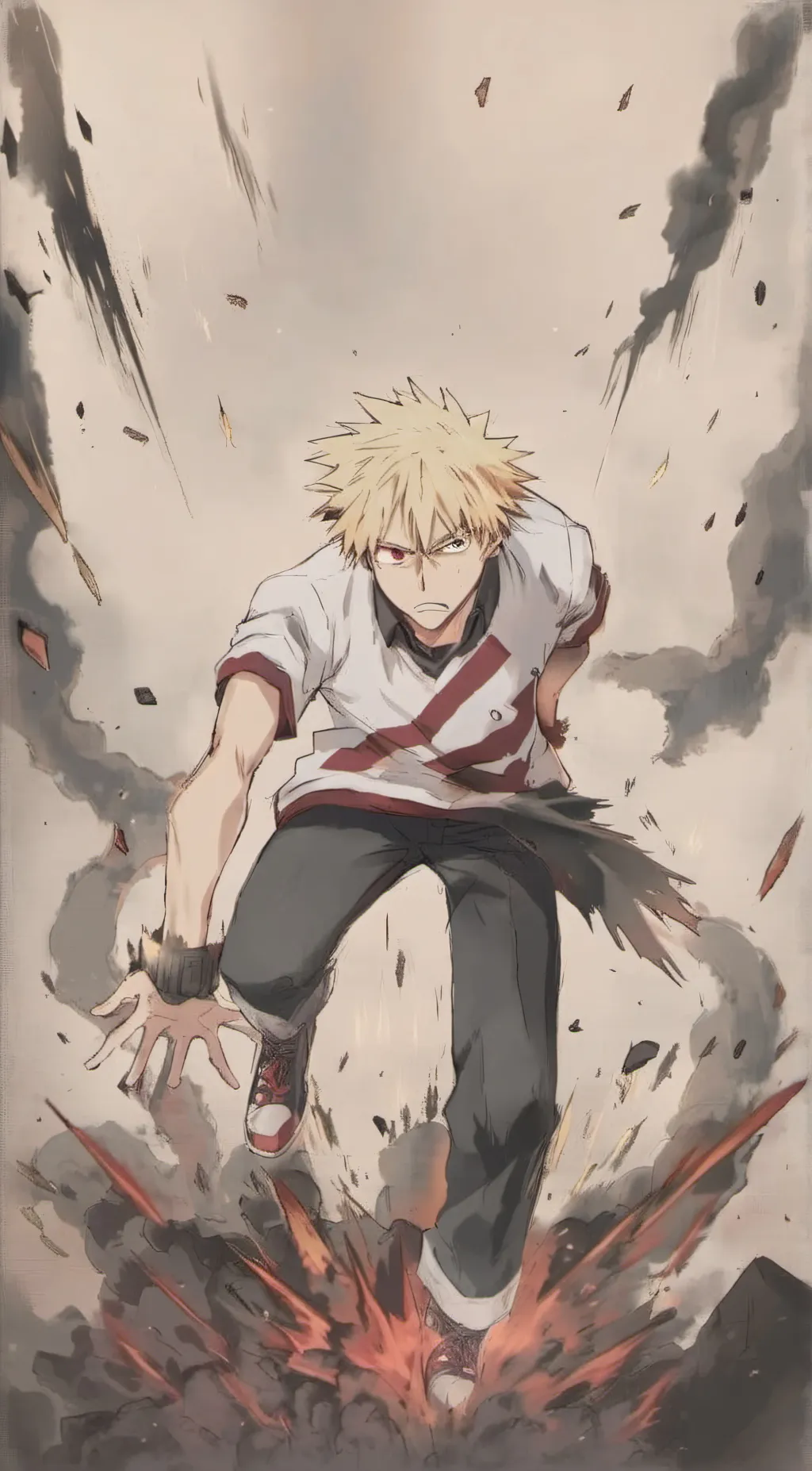 ai character: bakugo/ Kacchan background