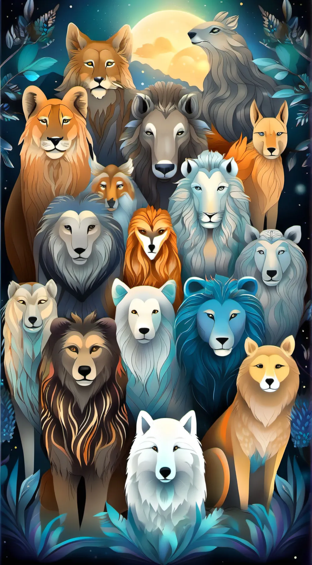 ai character: Spirit animal test background