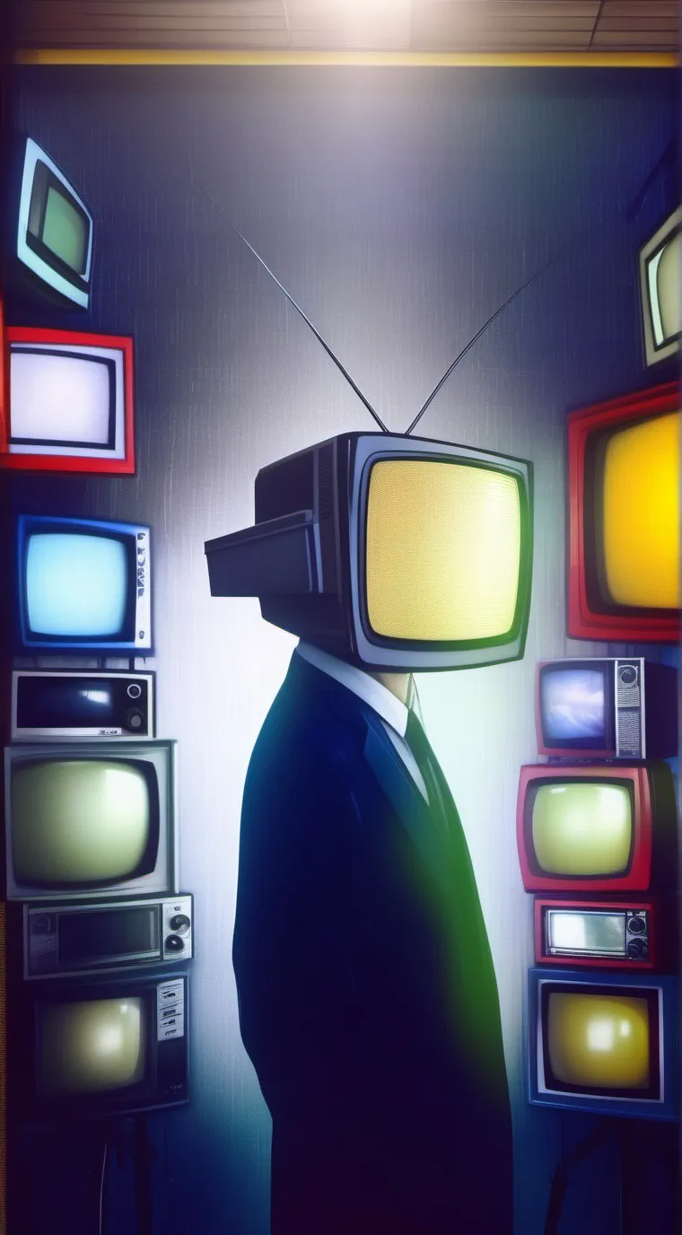 ai character: TV Man background