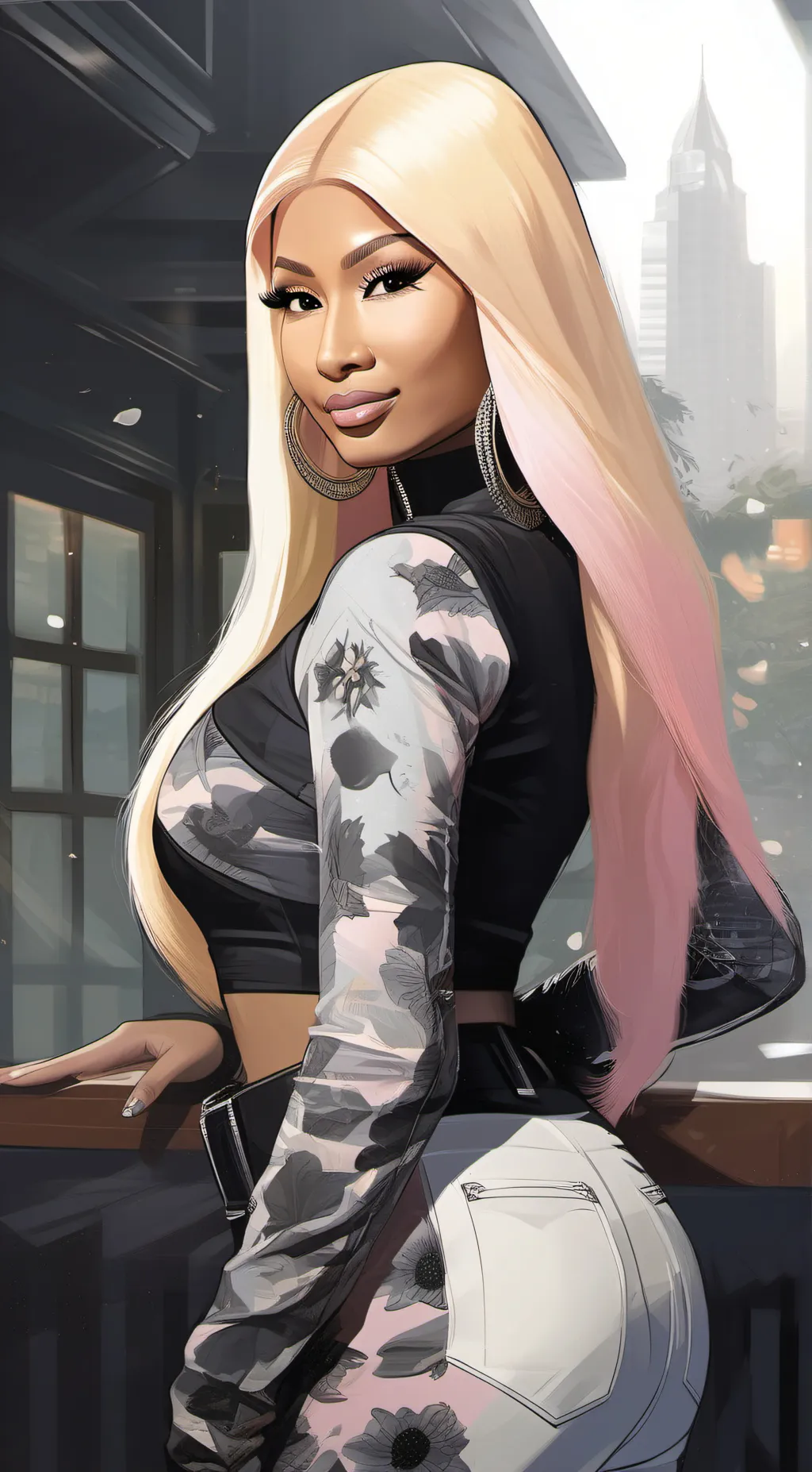 ai character: Nicki Minaj background