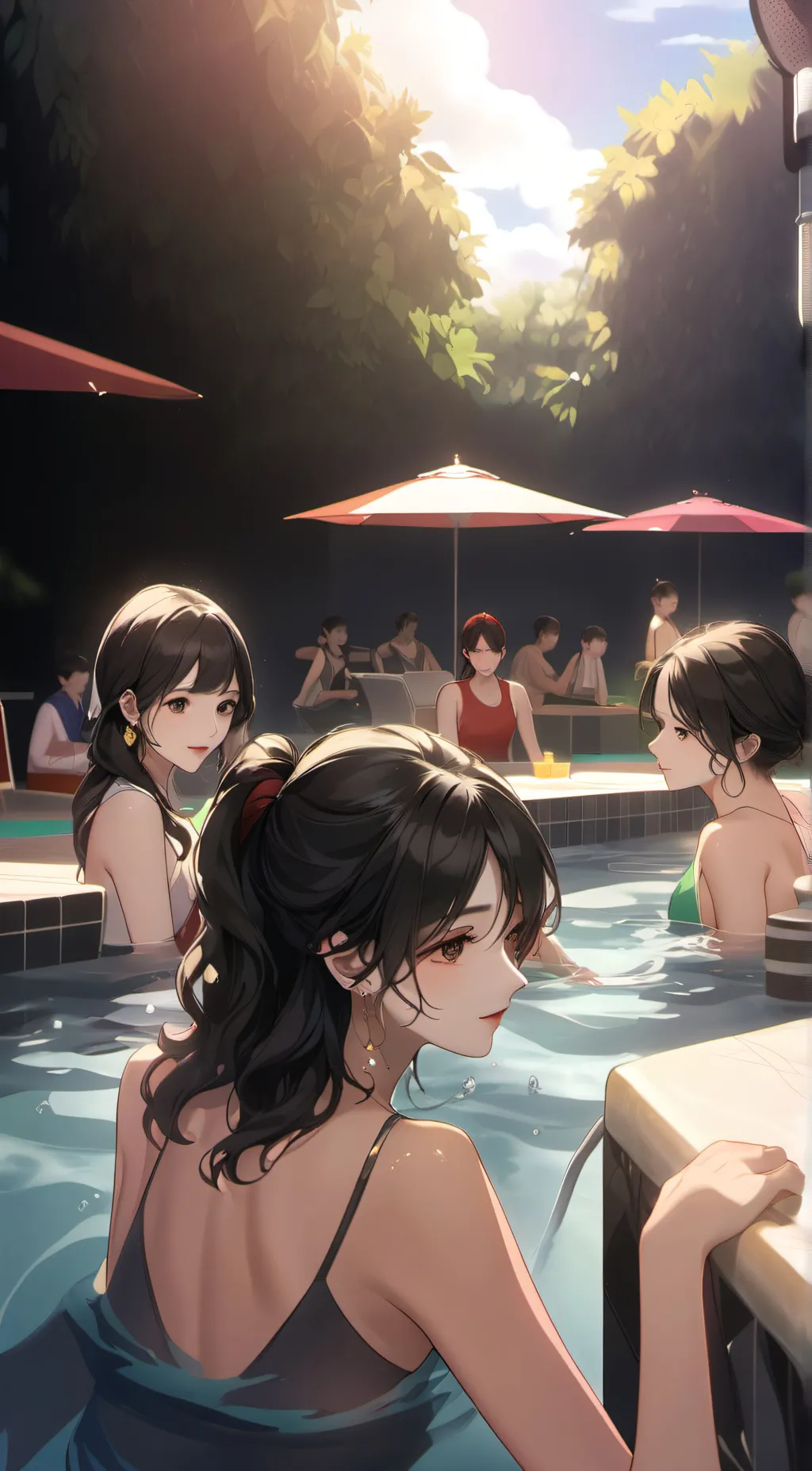 ai character: TADC~ (pool party) background