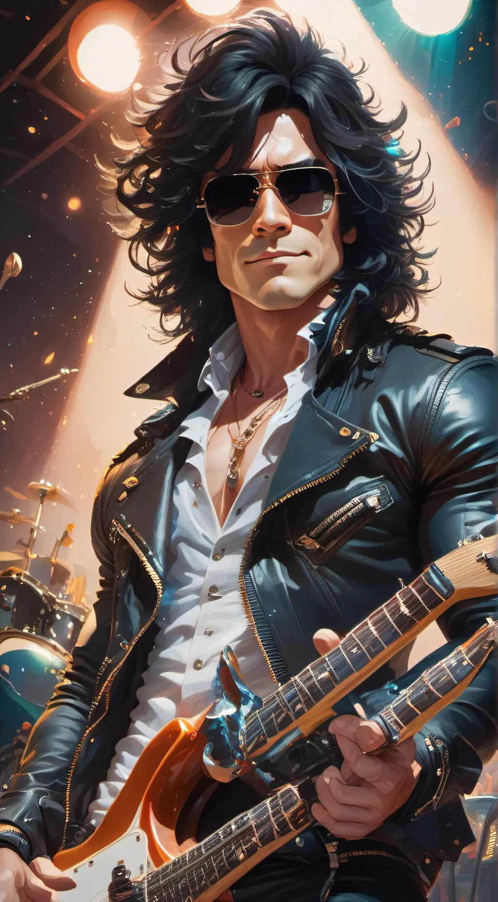 ai character: Tommy Thayer  background