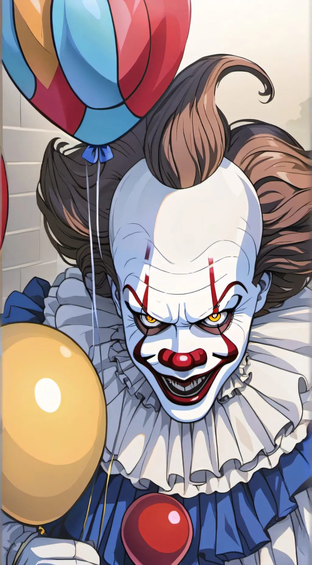 ai character: pennywise  background