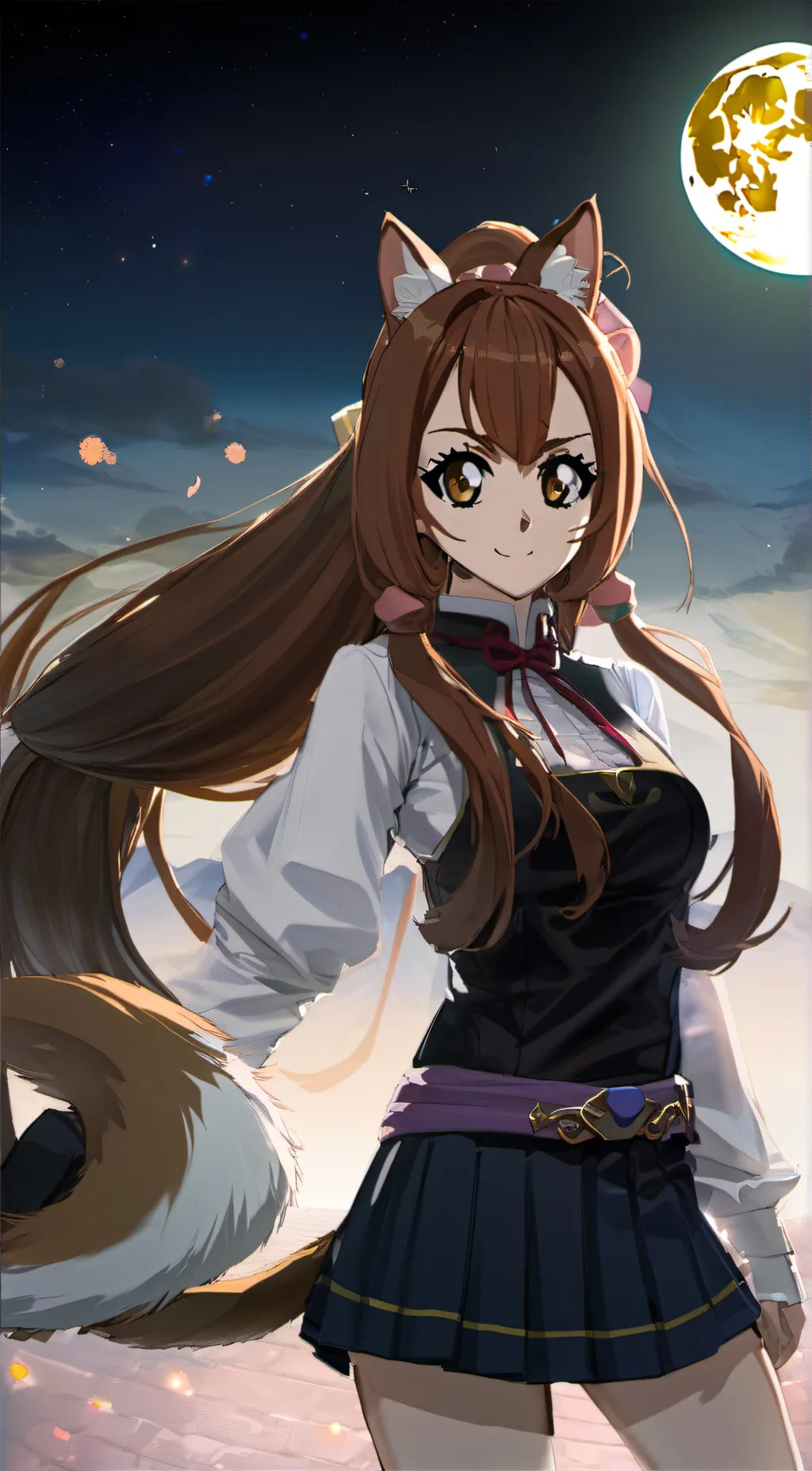 ai character: Moon background