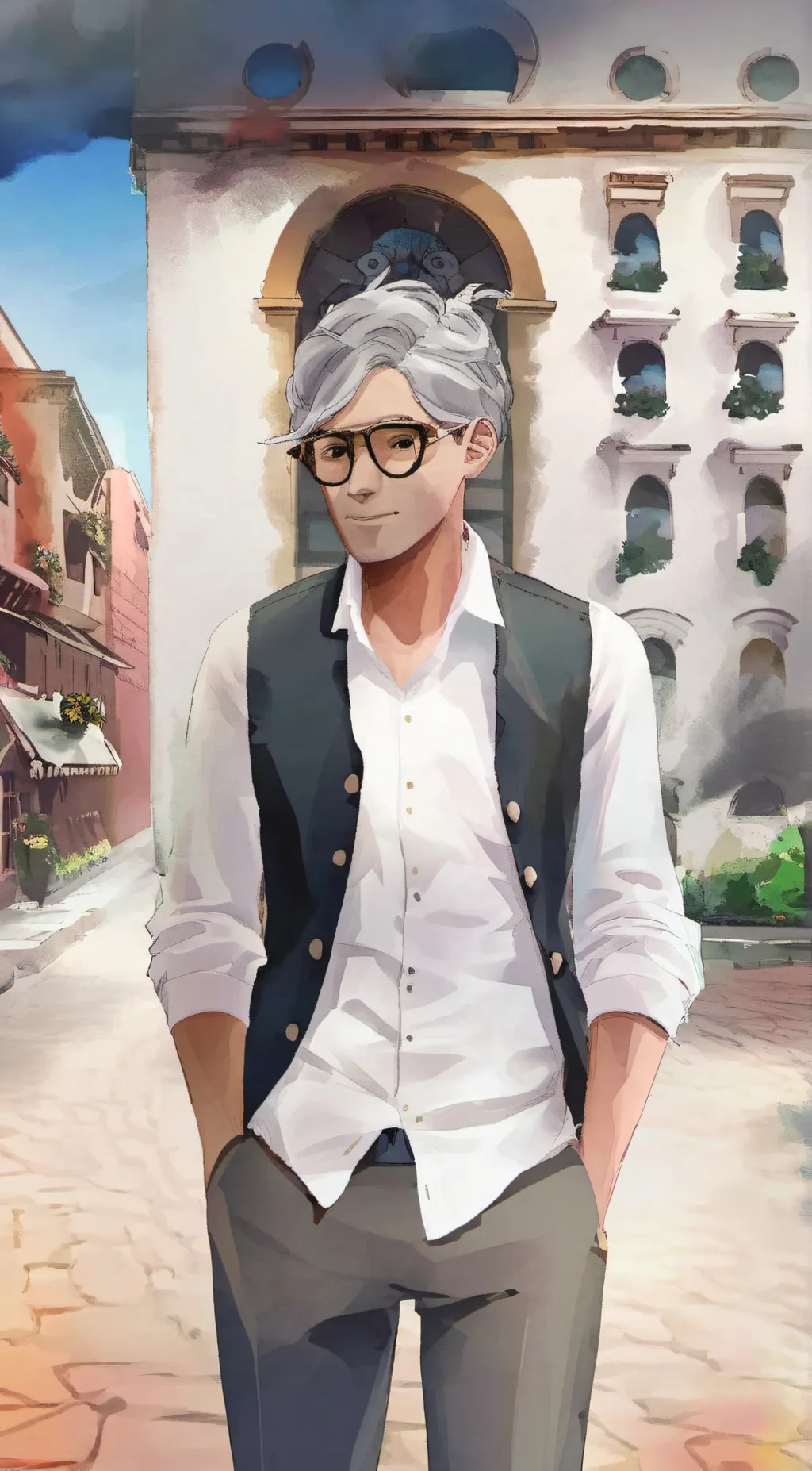 ai character: Mercury mcmars  background