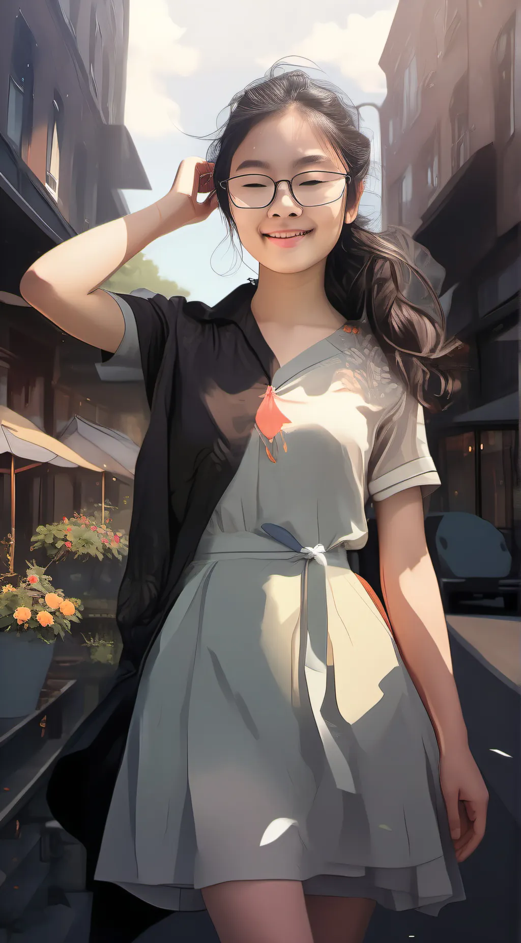 ai character: sky background