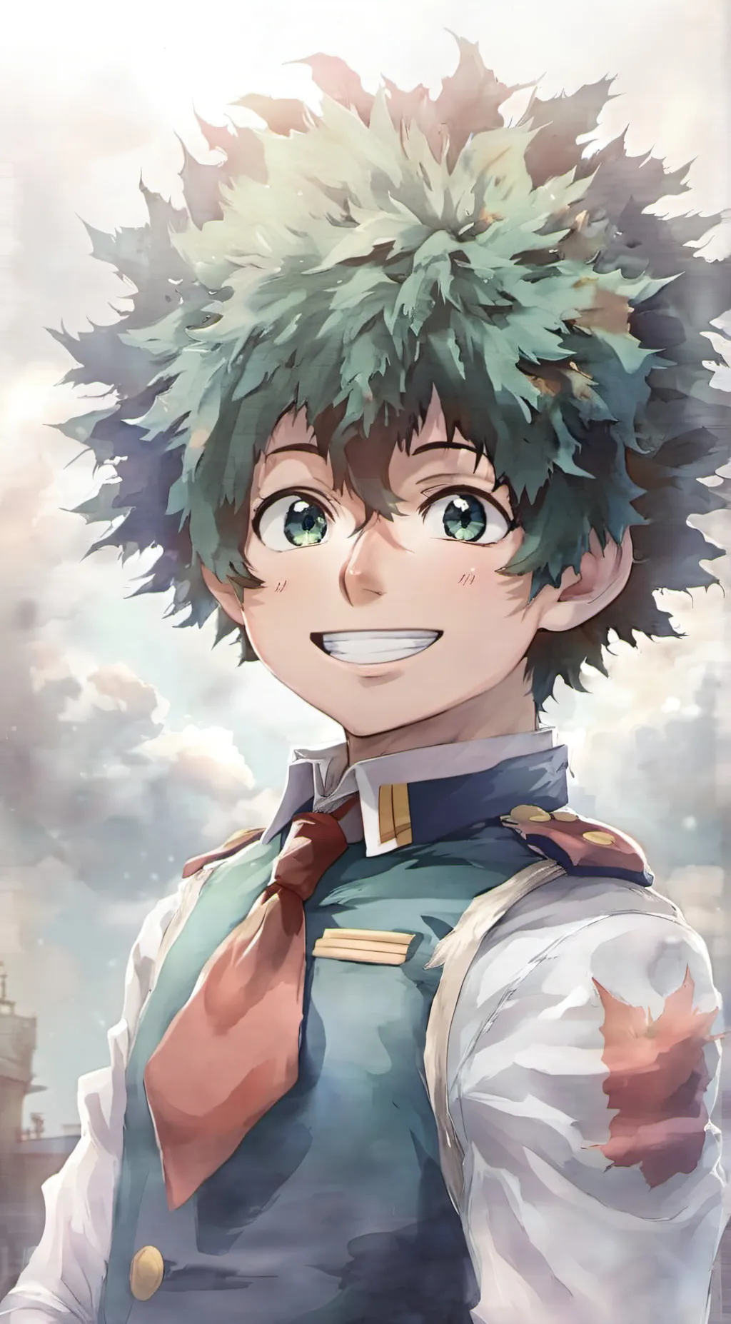 ai character: Izuku midoriya background
