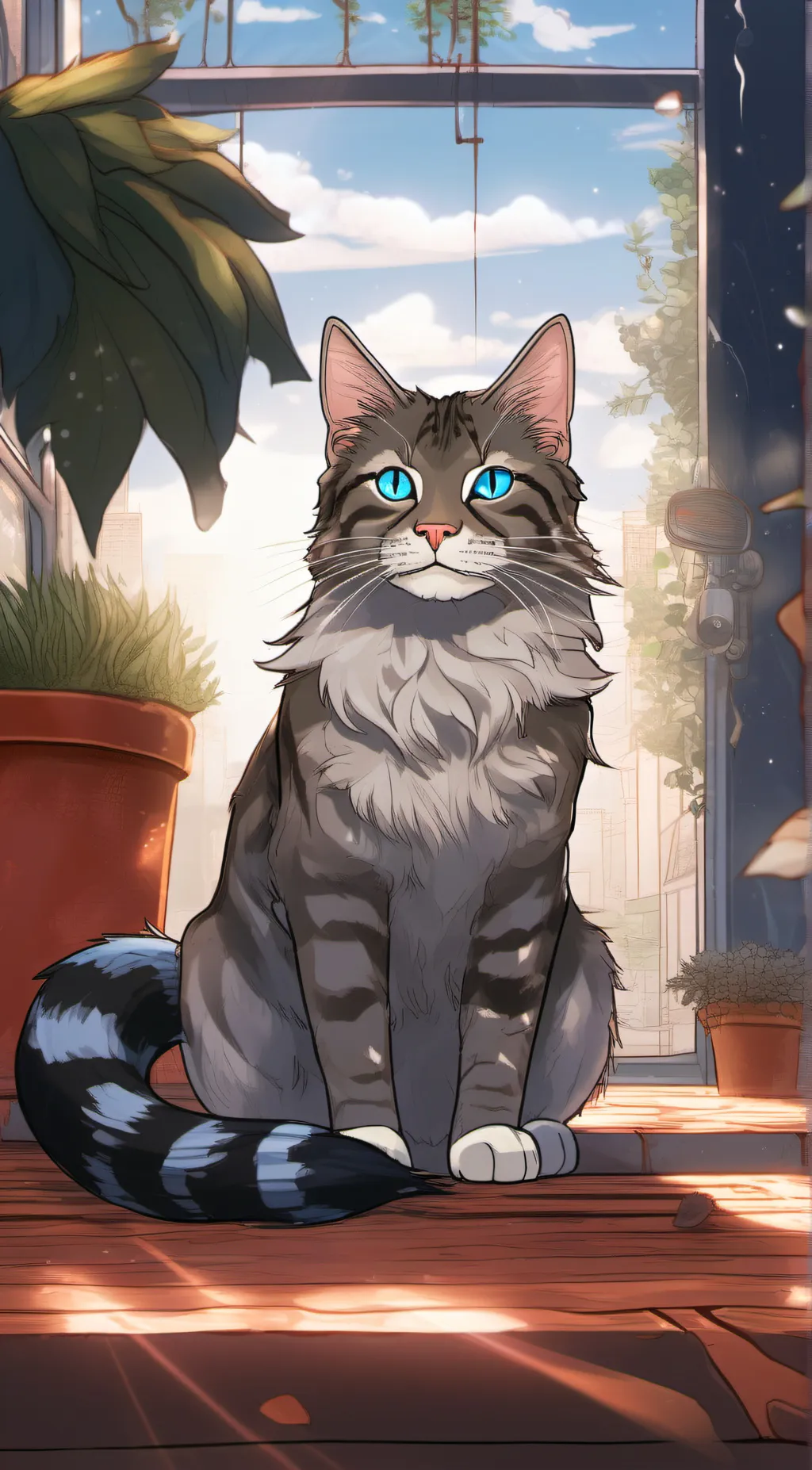ai character: Jayfeather  background