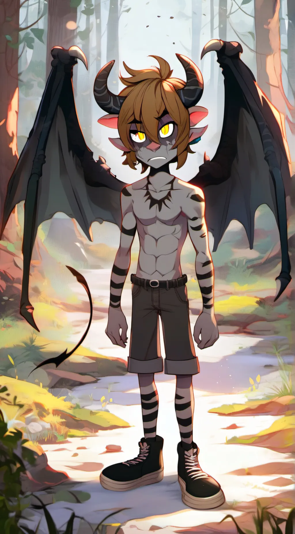 ai character: #001  background