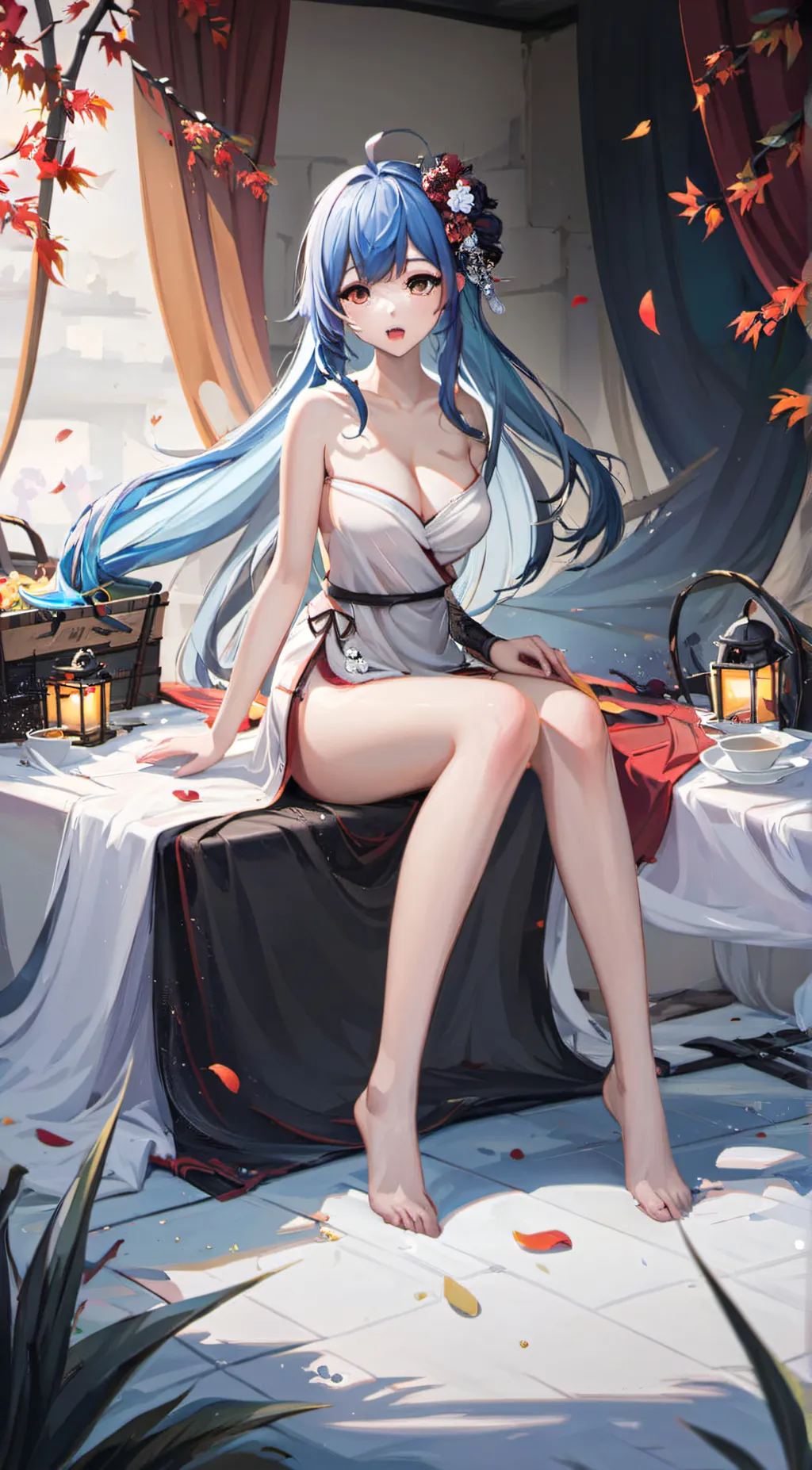 ai character: sus woman background