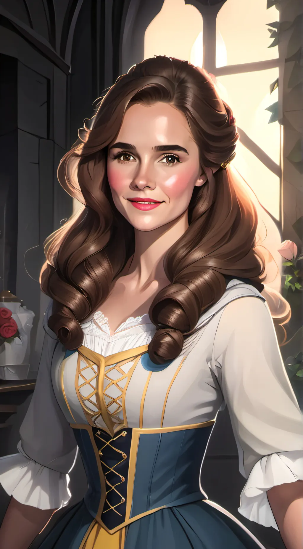 ai character: belle  background