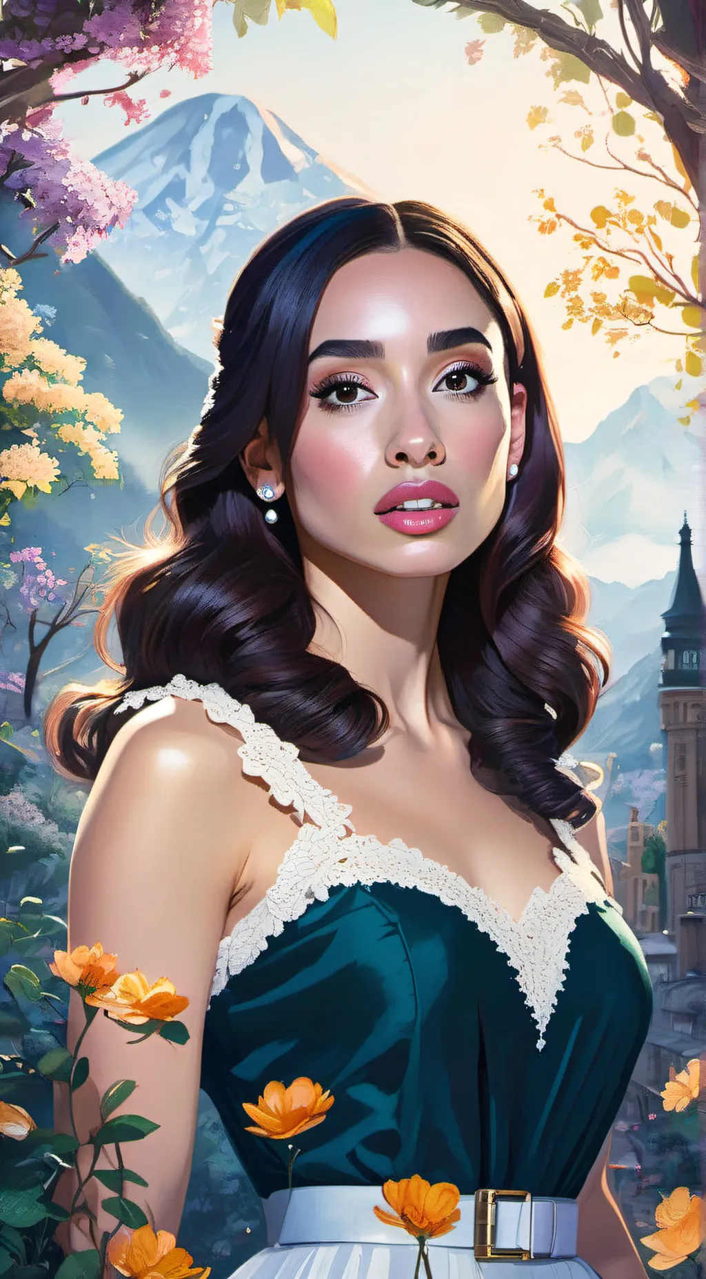 ai character: Maria Becerra background