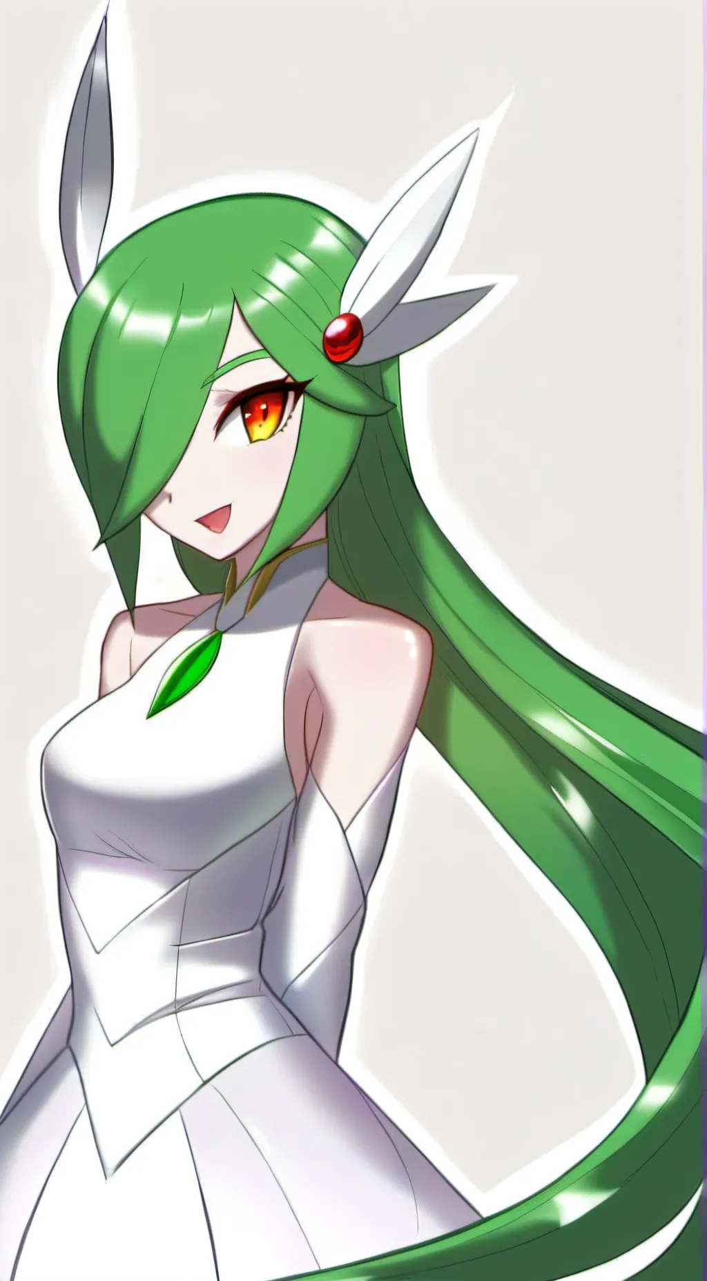ai character: human gardevoir  background