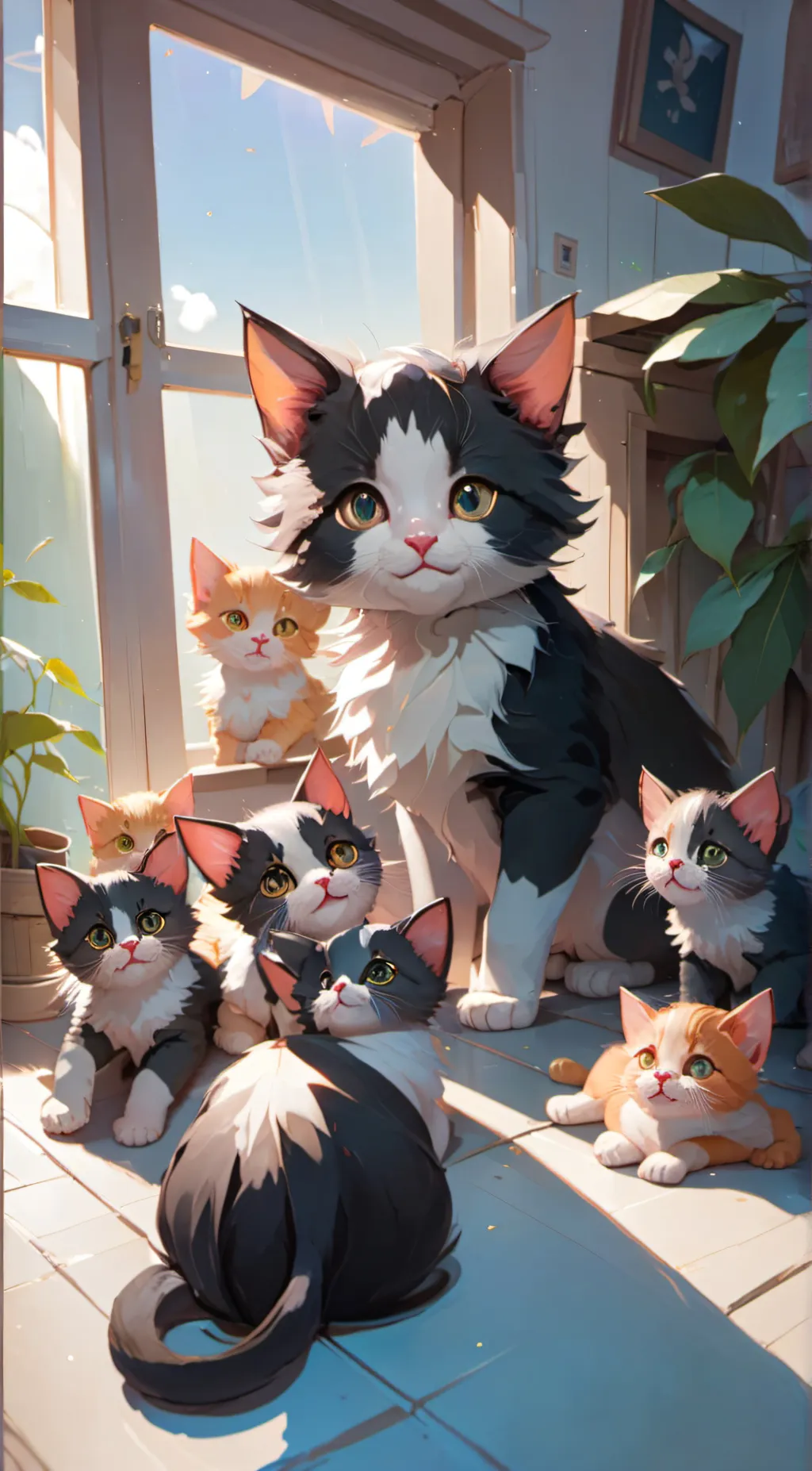 ai character: Cat background