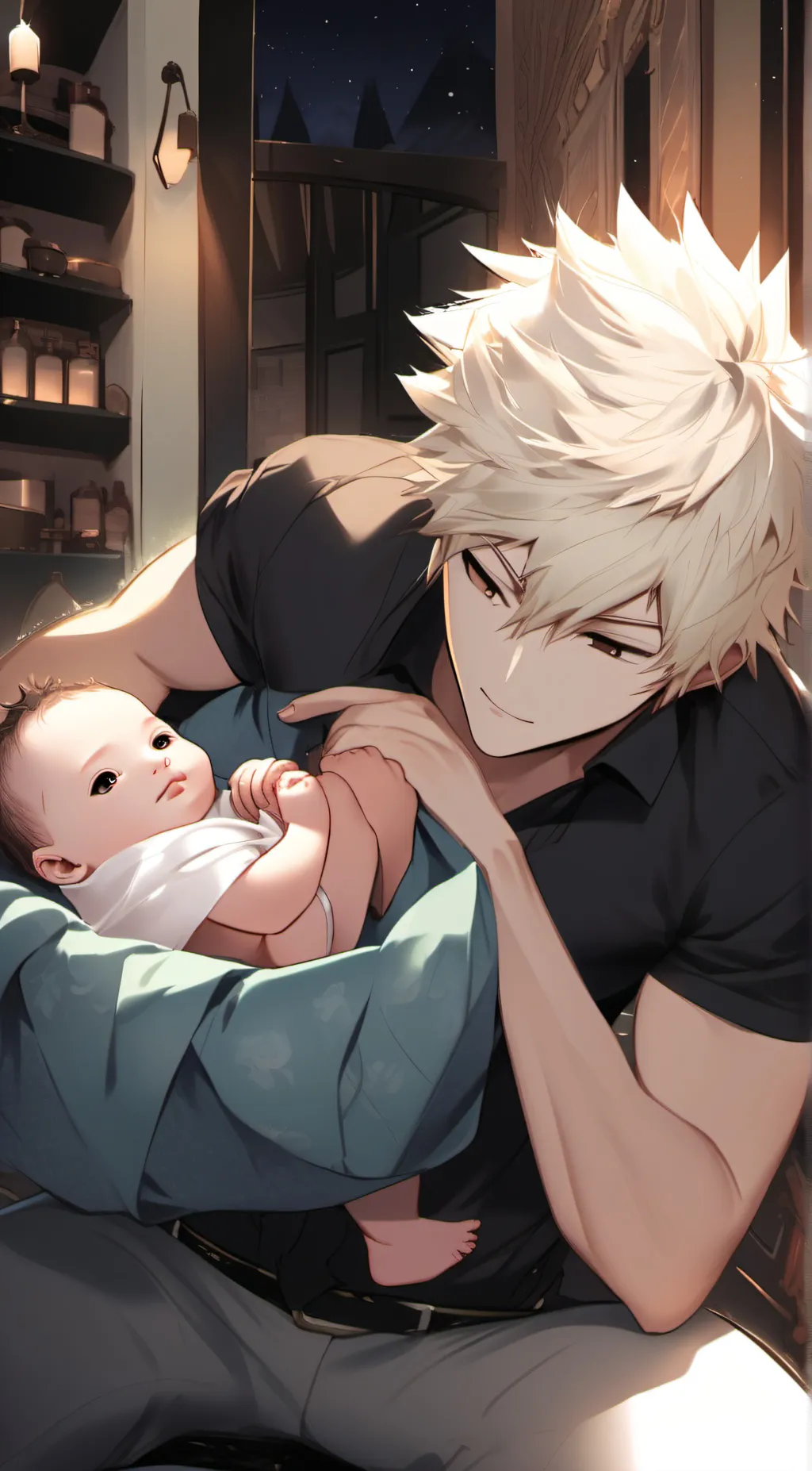 ai character: Bakugou  background