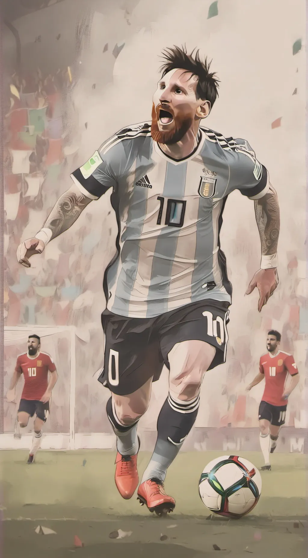 ai character: Lionel Messi background