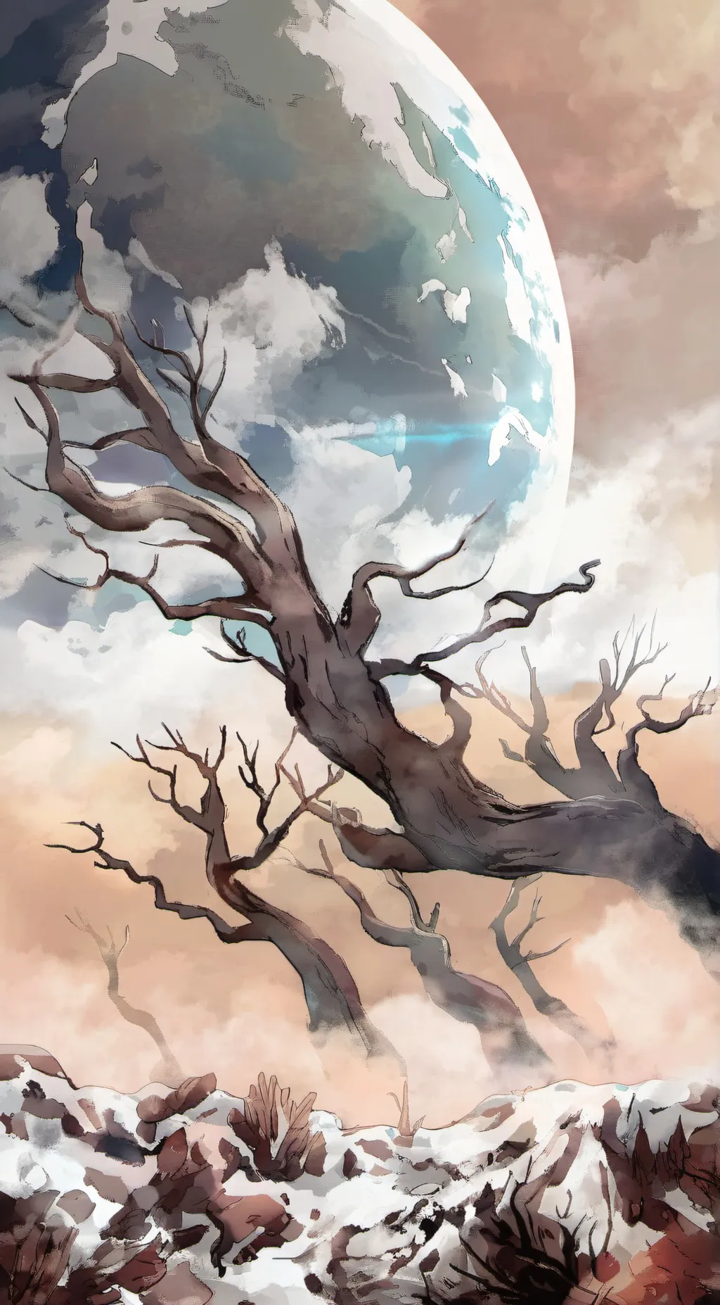 ai character: dying earth background