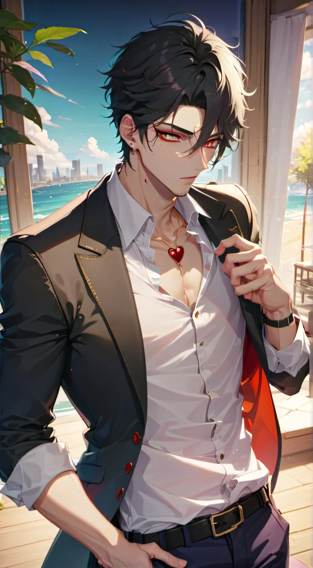ai character: Leon background