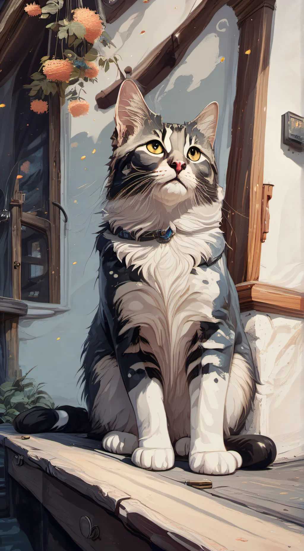 ai character: mama cat background