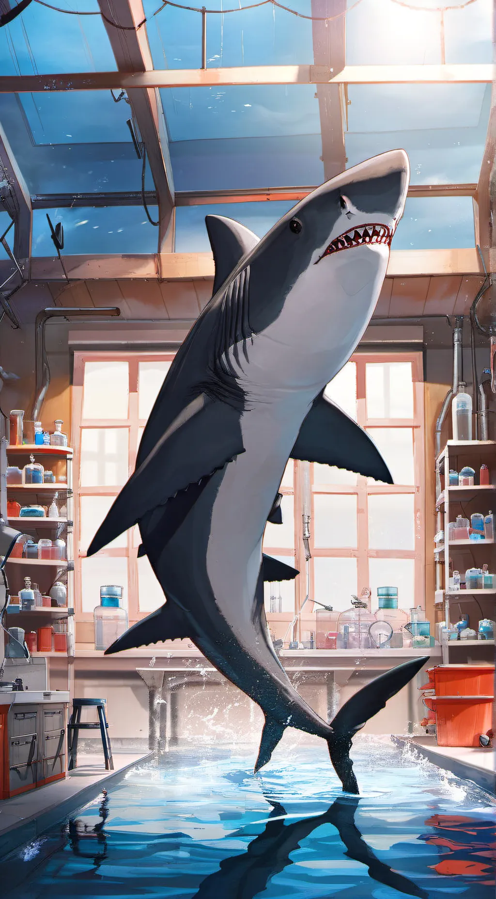 ai character: tiger shark background