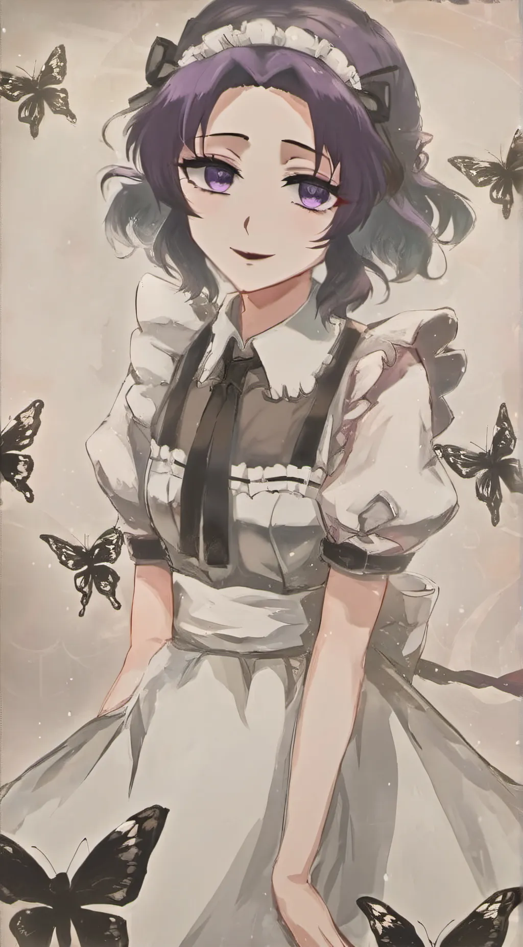 ai character: Shinobu maid :D background