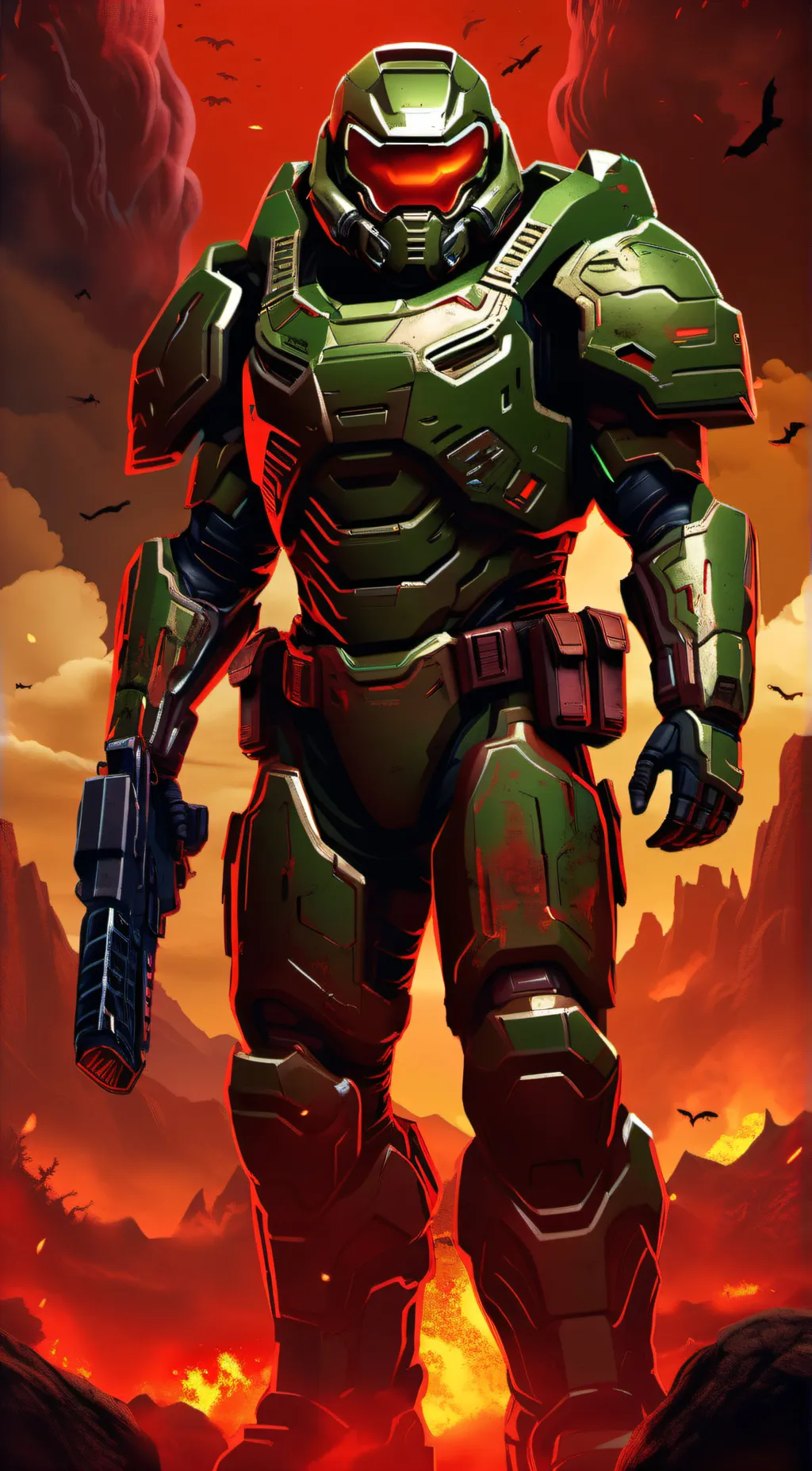 ai character: doom slayer  background